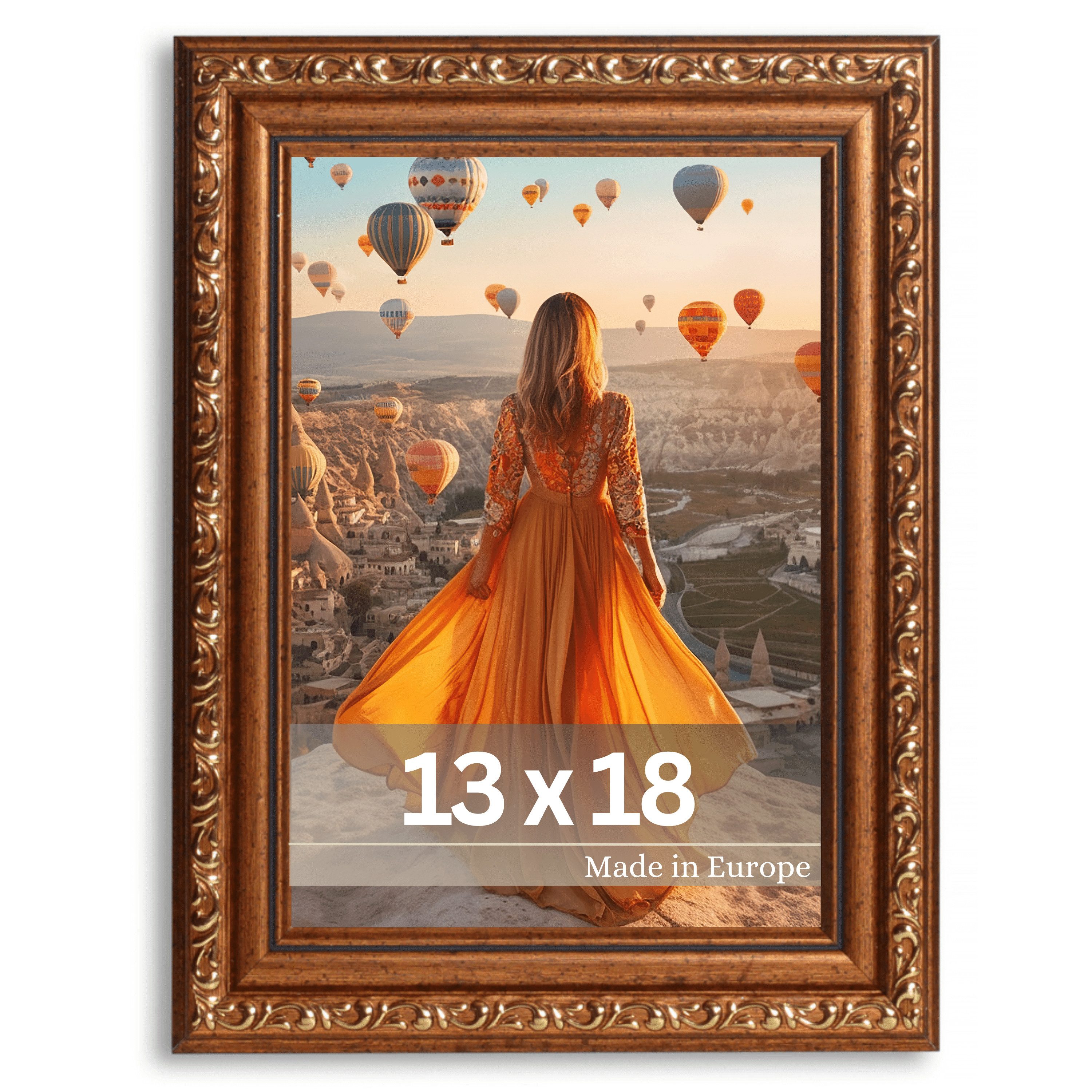 Victor (Zenith) Bilderrahmen Chagall, Antiker Bilderrahmen Braun Gold 13x18 günstig online kaufen