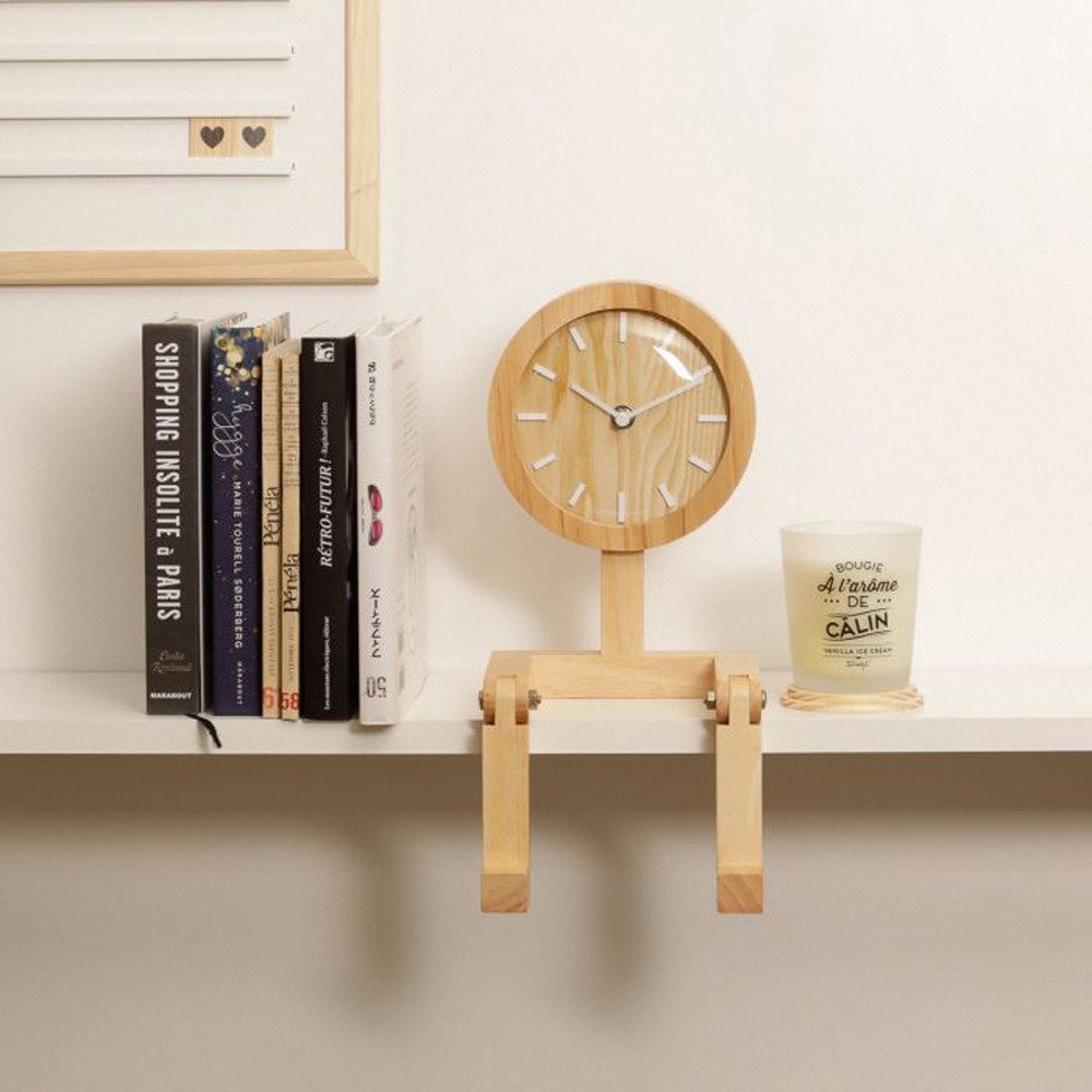 Uhr Männchen-Uhr Holz