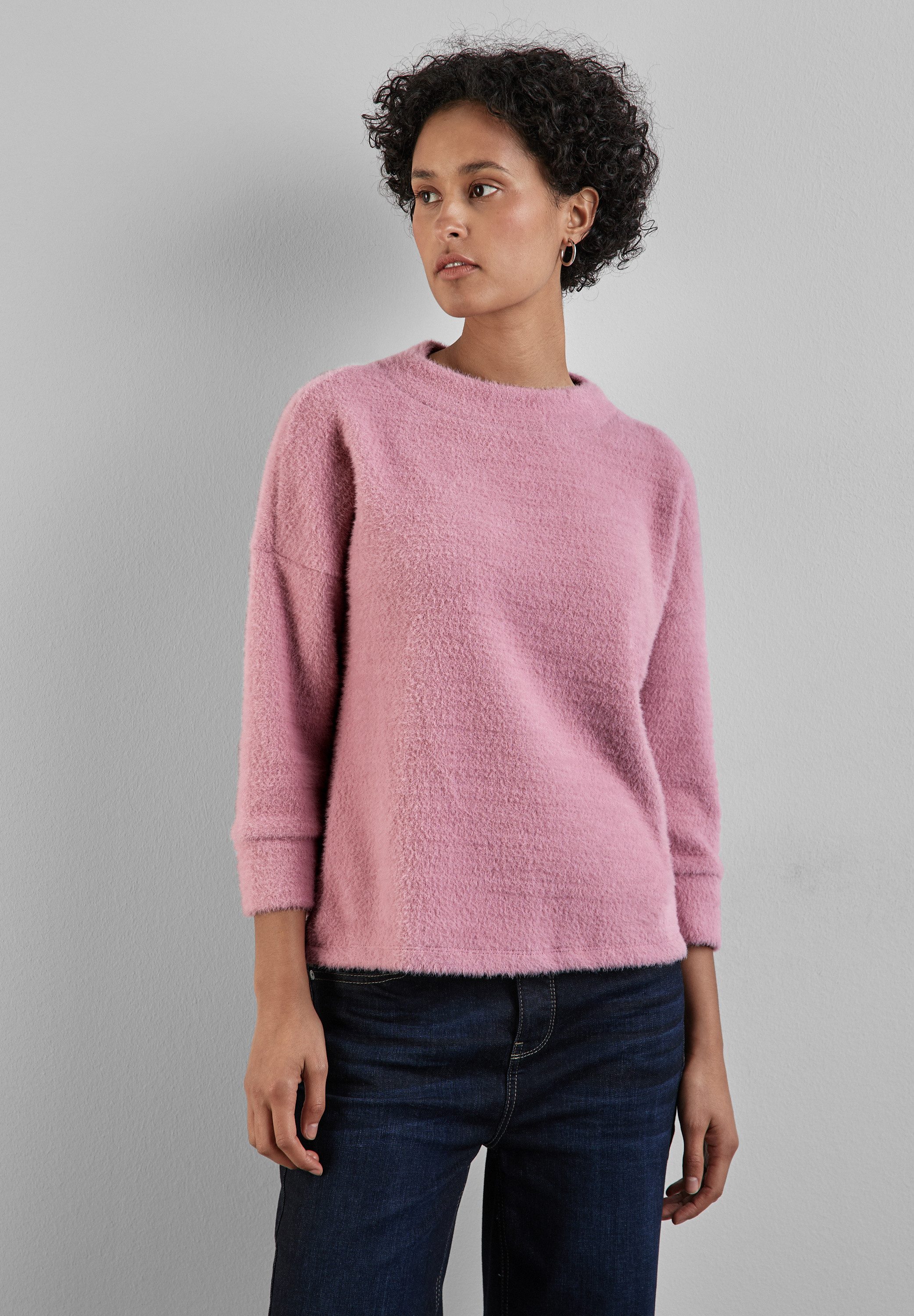 STREET ONE 3/4-Arm-Shirt, im angenehmen Materialmix günstig online kaufen