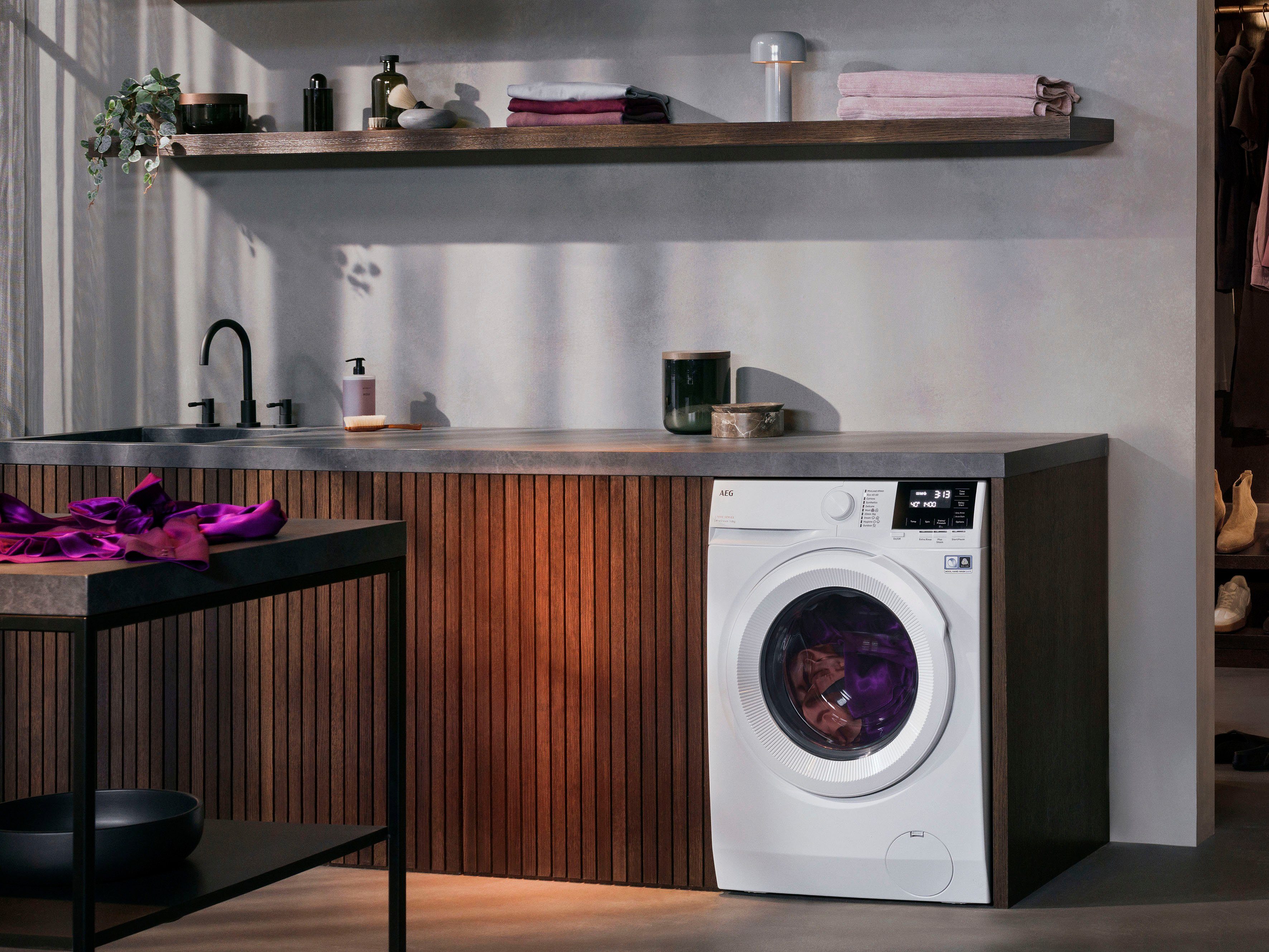 AEG LR6A648, Energie 40% - U/min, 1400 6000 Zeit, ProSense® Mengenautomatik​ Waschmaschine bis kg, 8 spart und Wasser