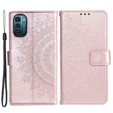 CoverKingz Handyhülle Hülle für Nokia G21/G11 Handyhülle Flip Case Cover Schutzhülle 16,5 cm (6,5 Zoll), Klapphülle Schutzhülle mit Kartenfach Schutztasche Motiv Mandala