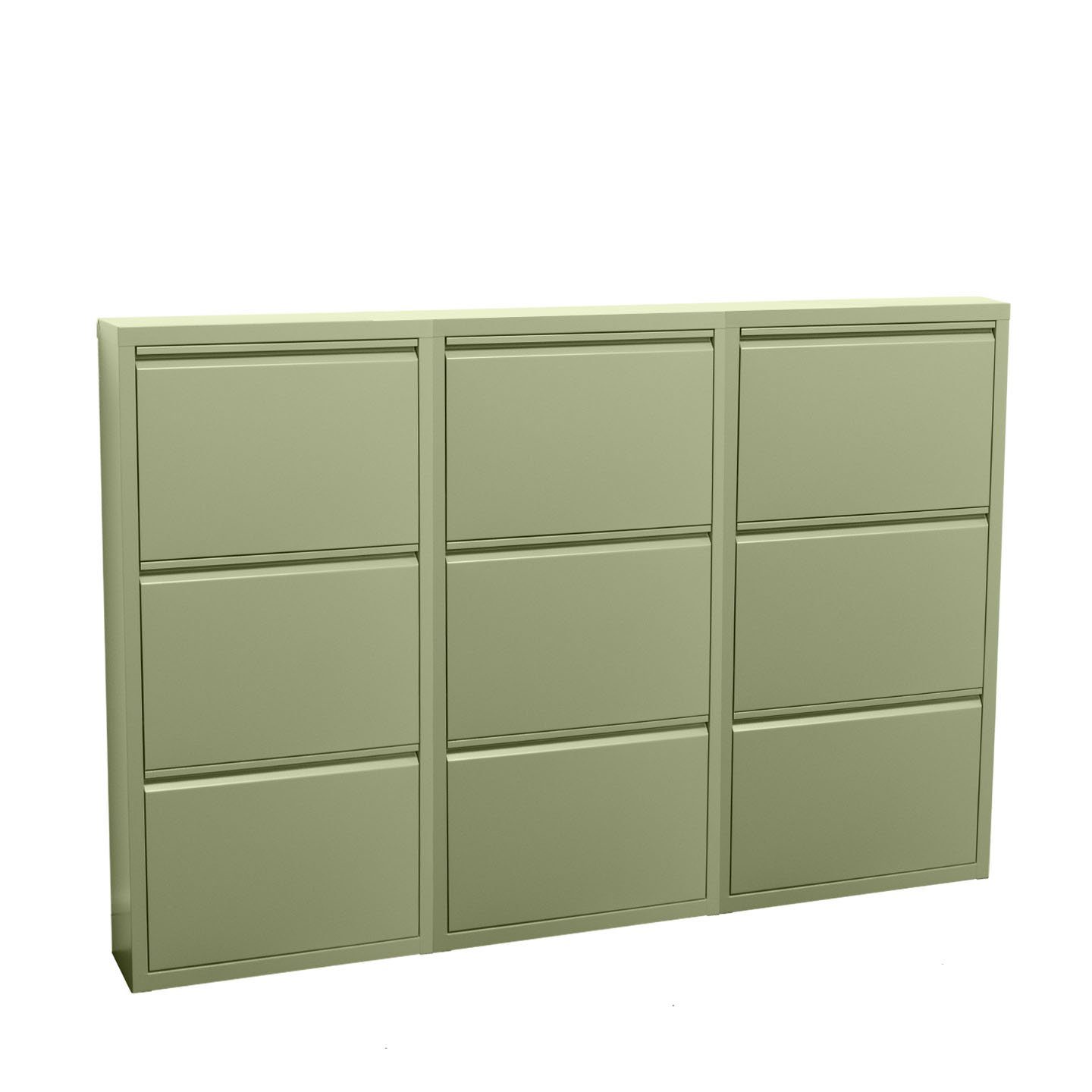 ebuy24 Schuhschrank Pisa Schuhschrank mit 9 Klappen/Türen in Metall gr