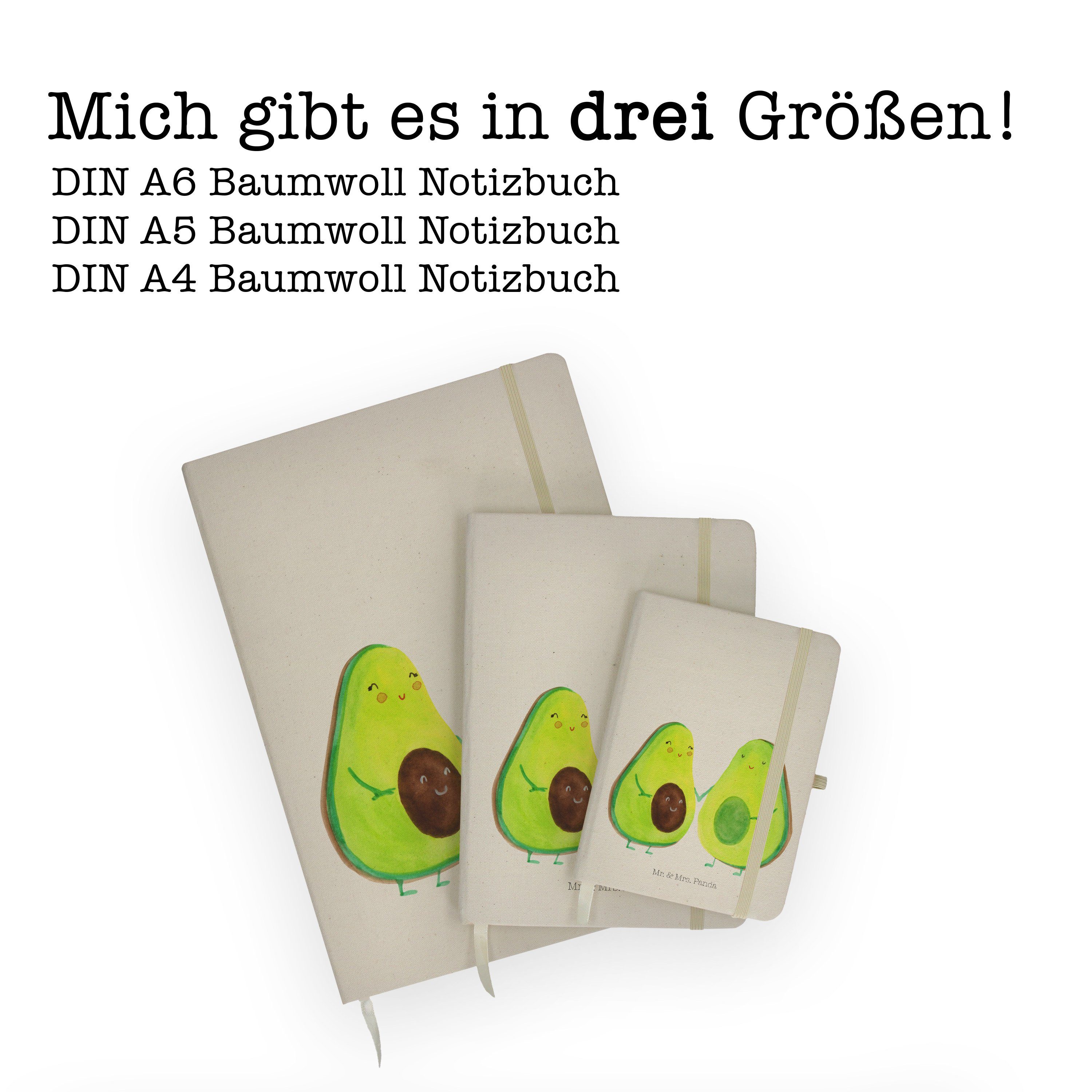 Avocado Mrs. Geschenk, Panda Schwanger & Mr. Mr. - - Notizbuch Liebe, Transparent Pärchen Panda Notizheft, Mrs. &