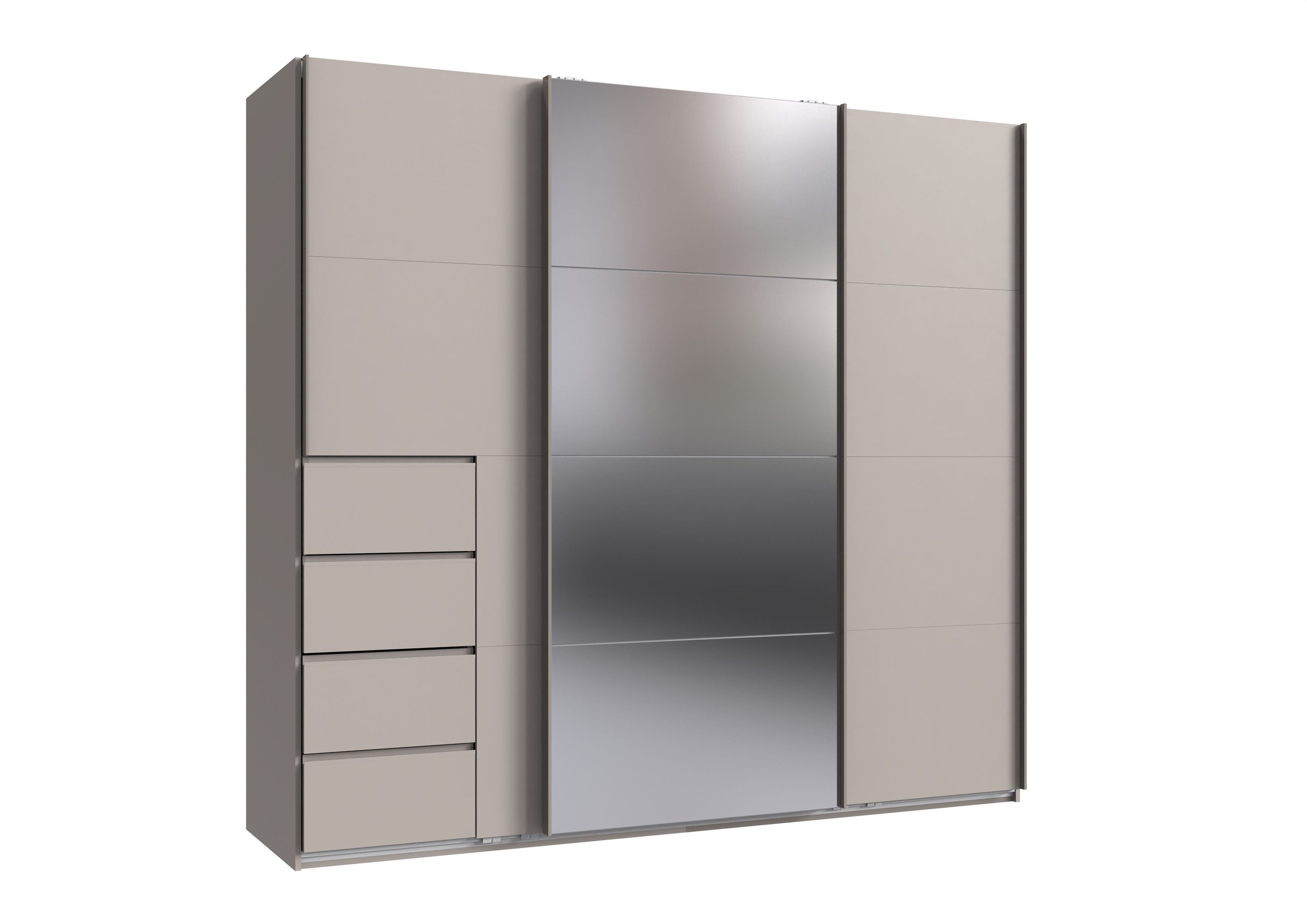 freiraum Schwebetürenschrank BALI in KASCHMIR + SPIEGEL - 225x208x64cm (BxHxT)