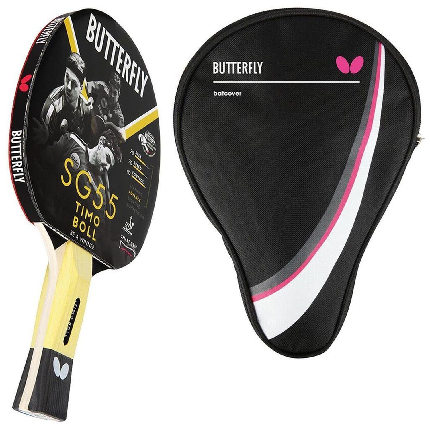 Tischtennisschläger 1x Timo Boll SG55 + Drive Case 1