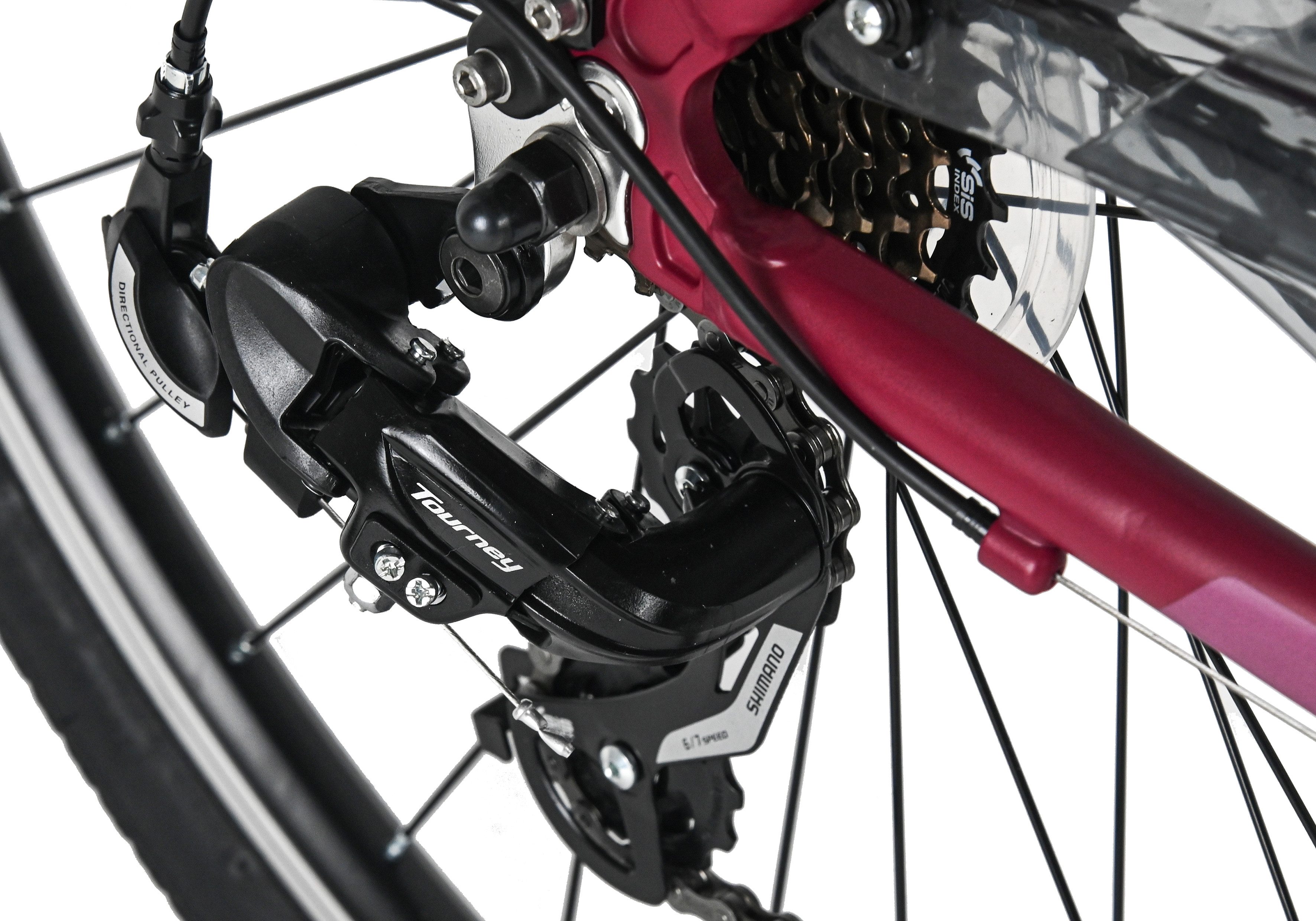 Dacapo Women's Trekking Bike 28'' Ravenna 50 Red 21 Gears Frame Size 48 cm, 21-speed Shimano Tourney derailleur, derailleur gears