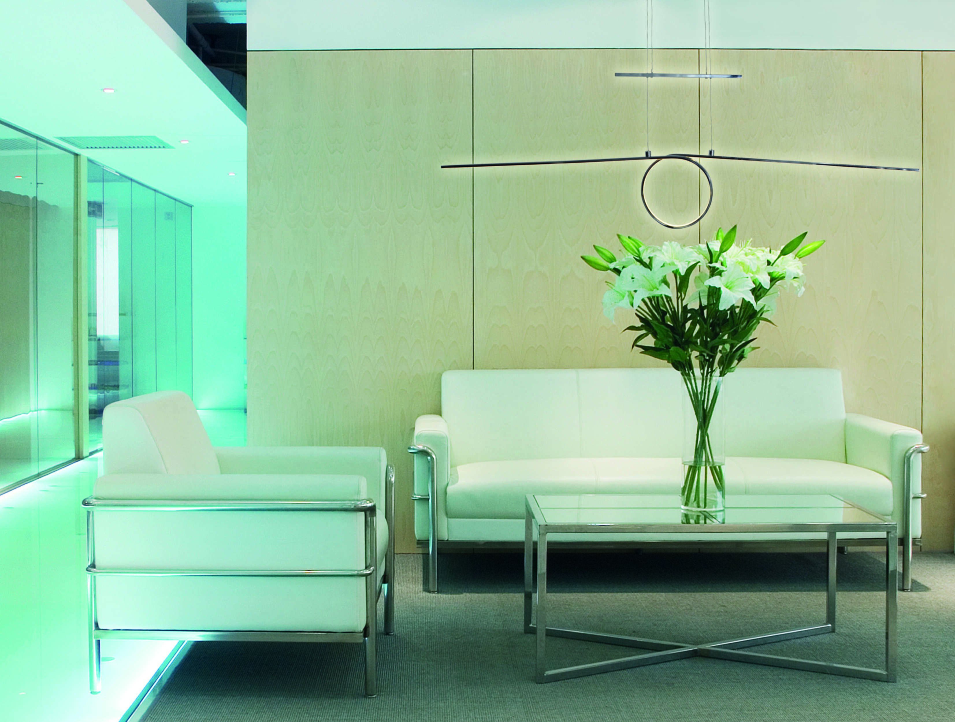 näve LED Pendelleuchte Gegenzug-Pendelleuchte "Loop Line", LED fest integriert, Warmweiß, modernes Design; helles Licht