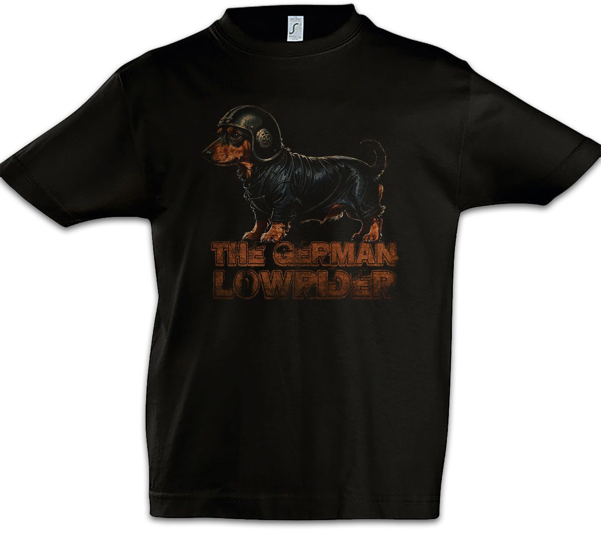 Print-Shirt German Lowrider 1 Kinder T-Shirt Dachshund Dackel Hund Wiener Dog