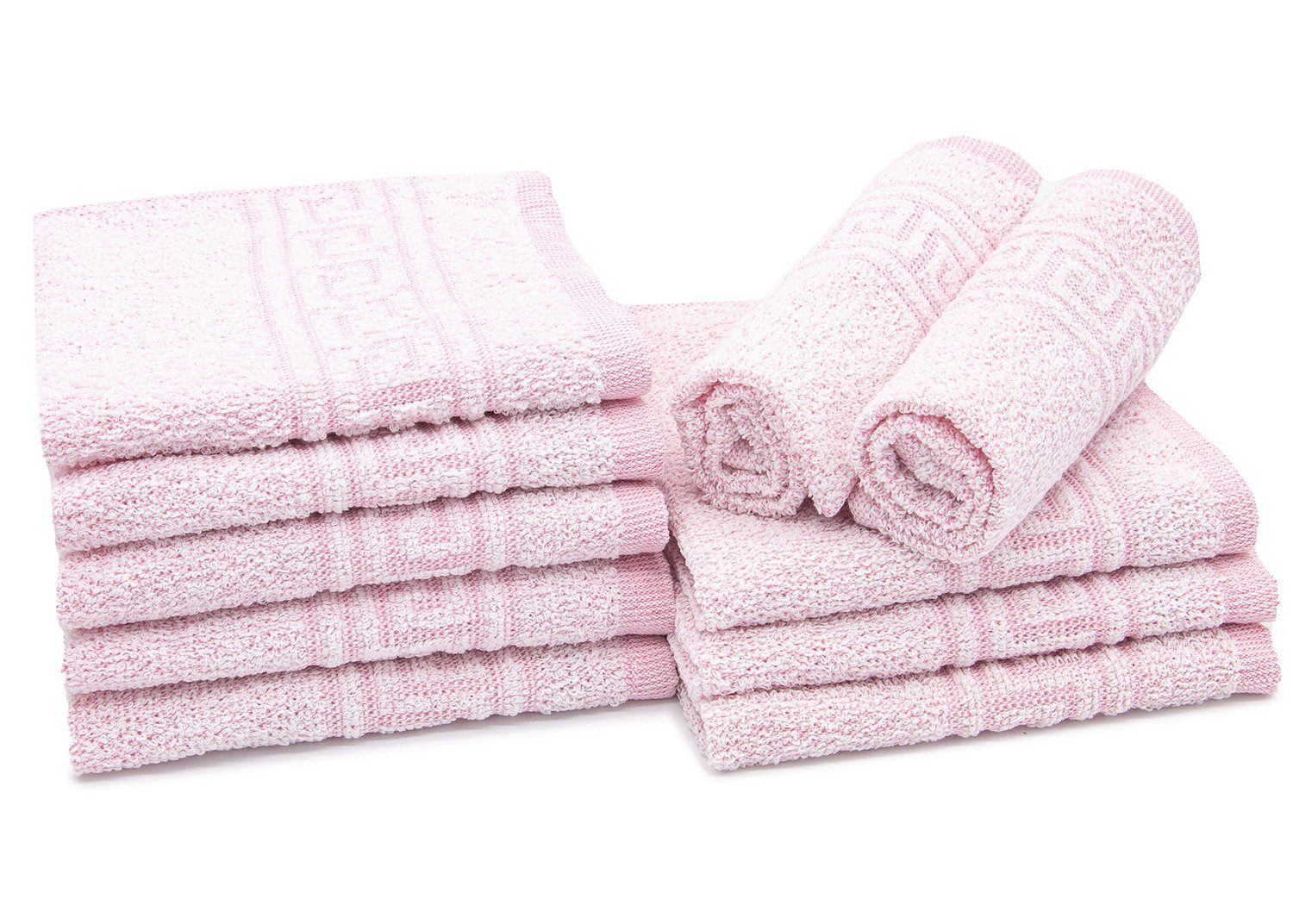 Polyester, 30 rosa cm, 20% Baumwolle, vom (10-tlg), Seiftuch Hotelwäschespezialisten x 30 80% ZOLLNER