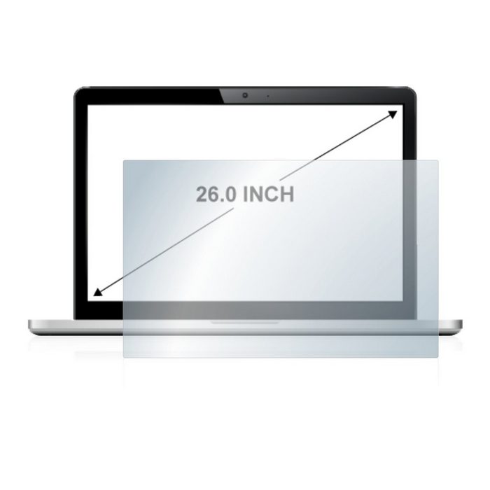 upscreen Schutzfolie für 66 cm (26 Zoll) [551 x 344 mm] Displayschutzfolie Folie Premium klar antibakteriell