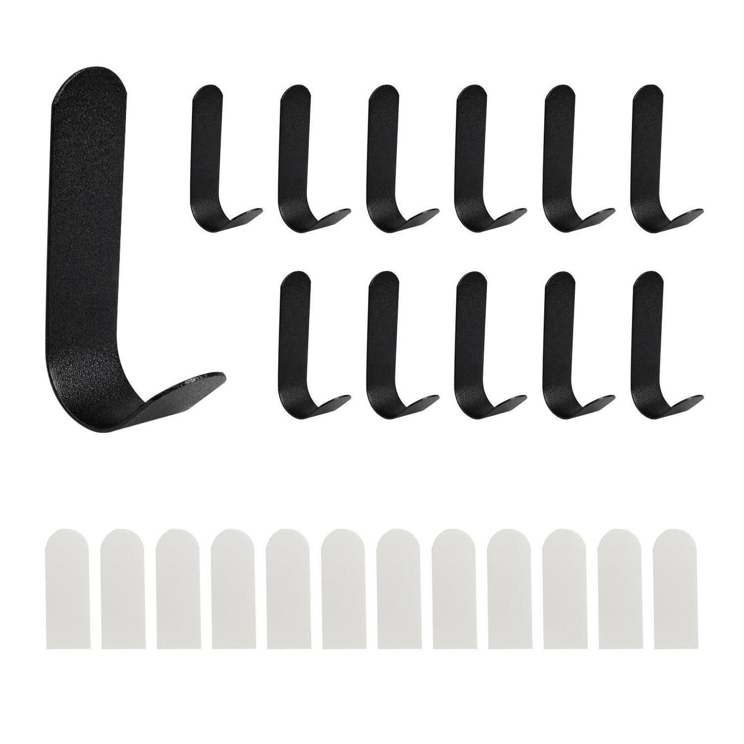 LuxusKollektion Klebehaken Edelstahl Haken 12er Set ohne Bohren, (12-St)