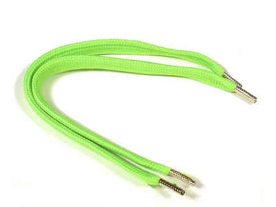 Rema Schnürsenkel Rema Schnürsenkel Neon Grün - flach - ca. 8-10 mm breit für Sie nach Wunschlänge geschnitten und mit Metallenden versehen