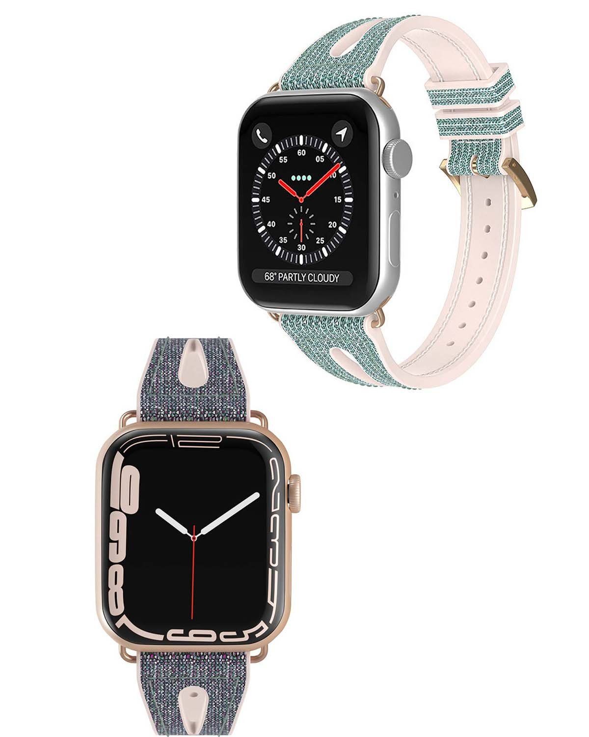 FIDDY Smartwatch-Armband Geeignet für Apple Watch 42/44/45/49 mm, gewebtes Nylonarmband, Gewebtes Armband für iWatch 8/7/6/5