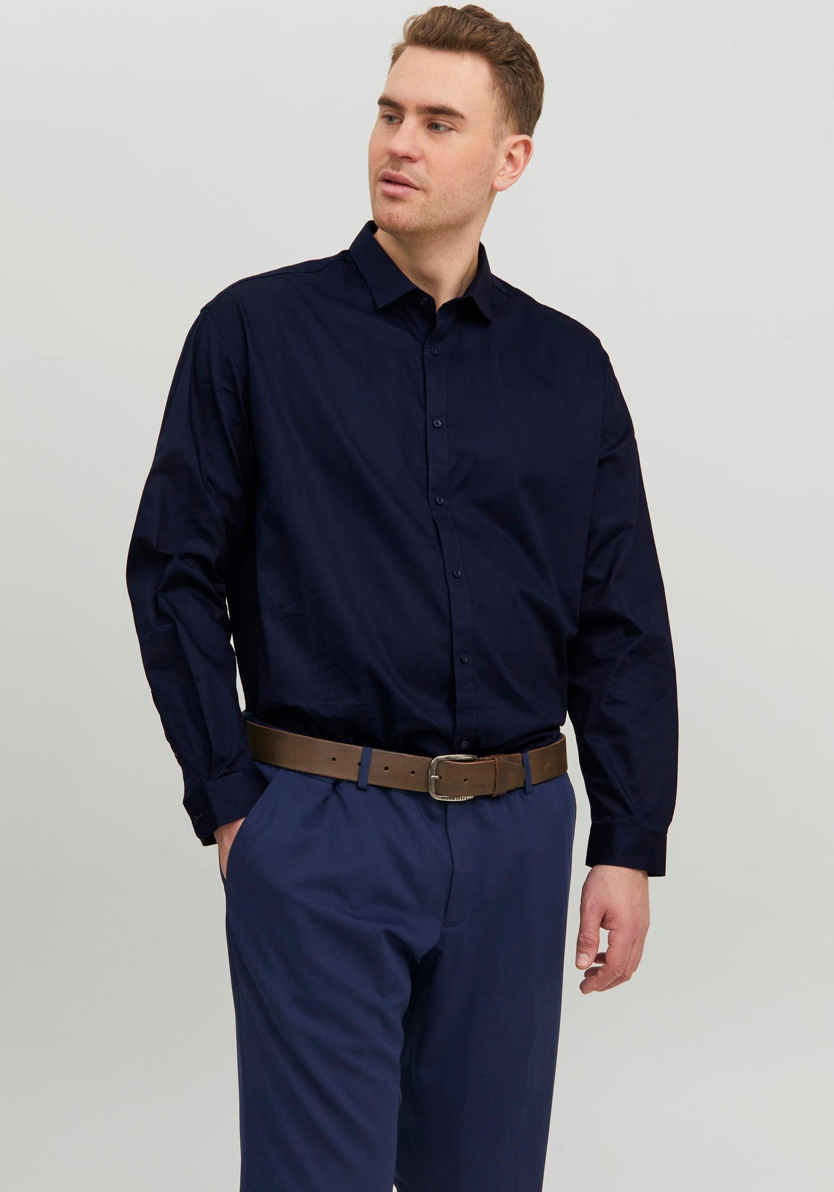 Jack & Jones PlusSize Langarmhemd SHIRT navy blazer JPRBLACARDIFF