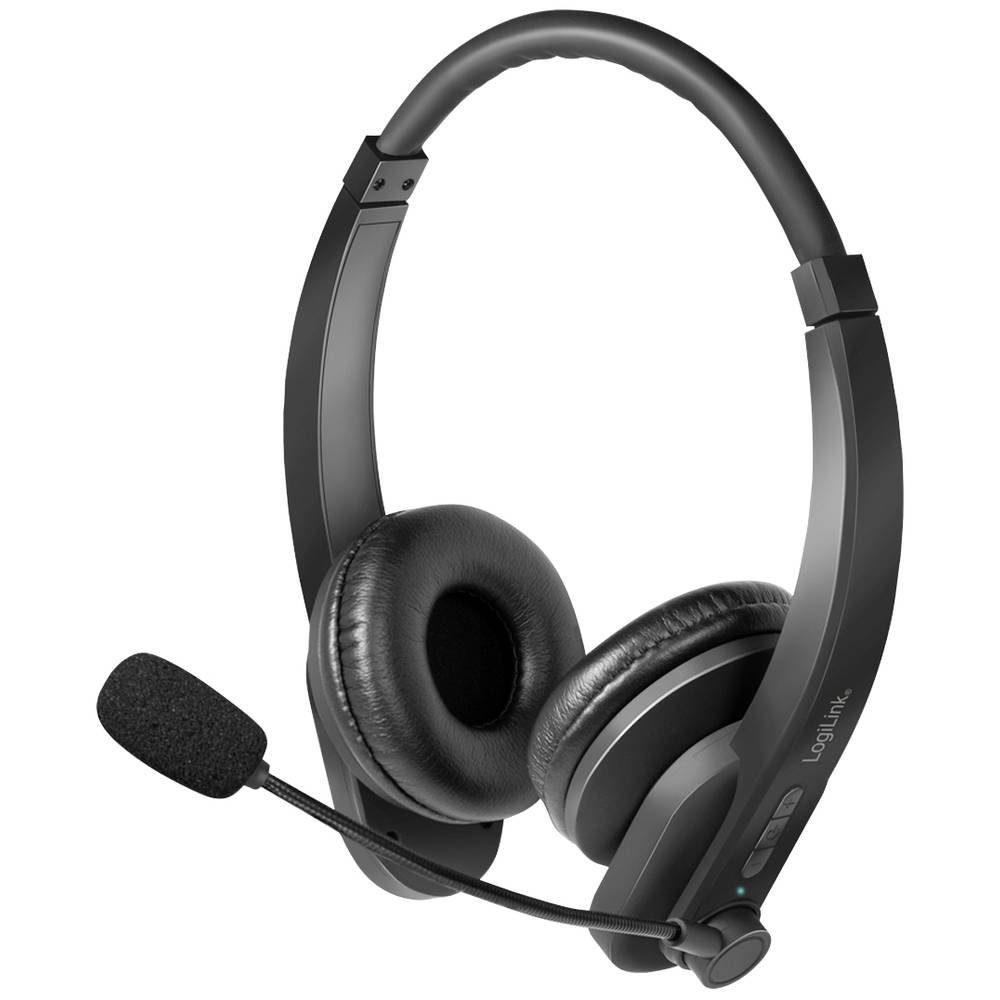 LogiLink Bluetooth Stereo Headset, Mikrofon Kopfhörer