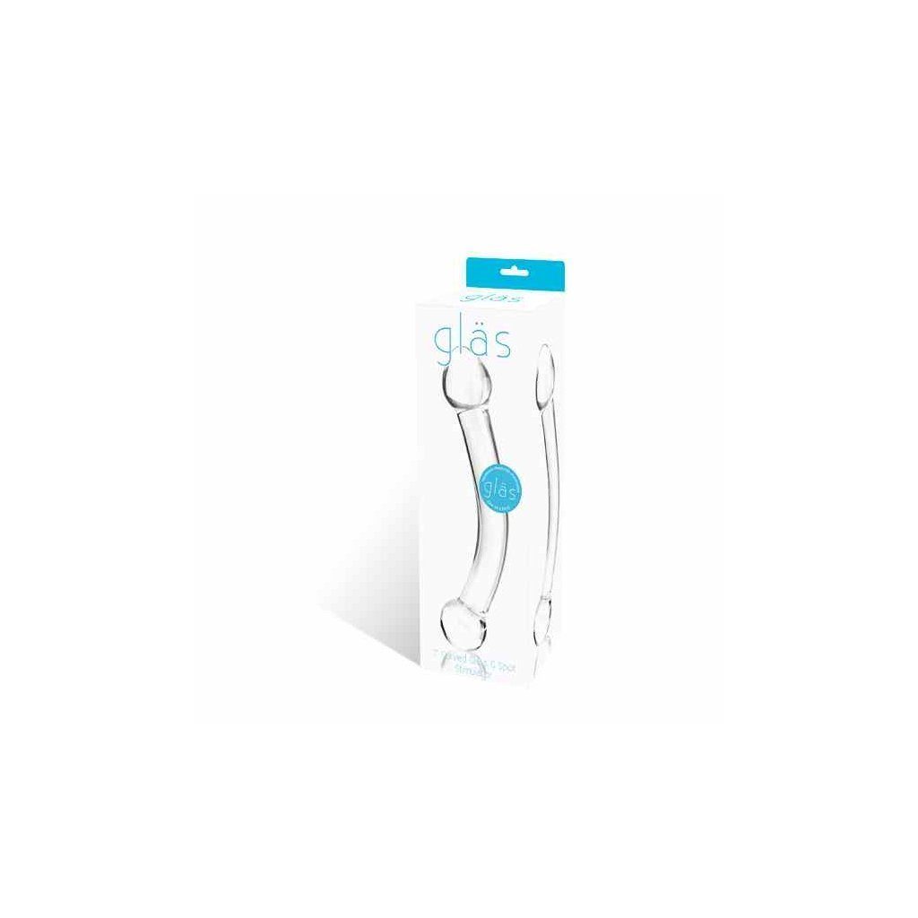 Spitze gebogene Stimulator, Glas - Glas Dildo Curved G-Spot