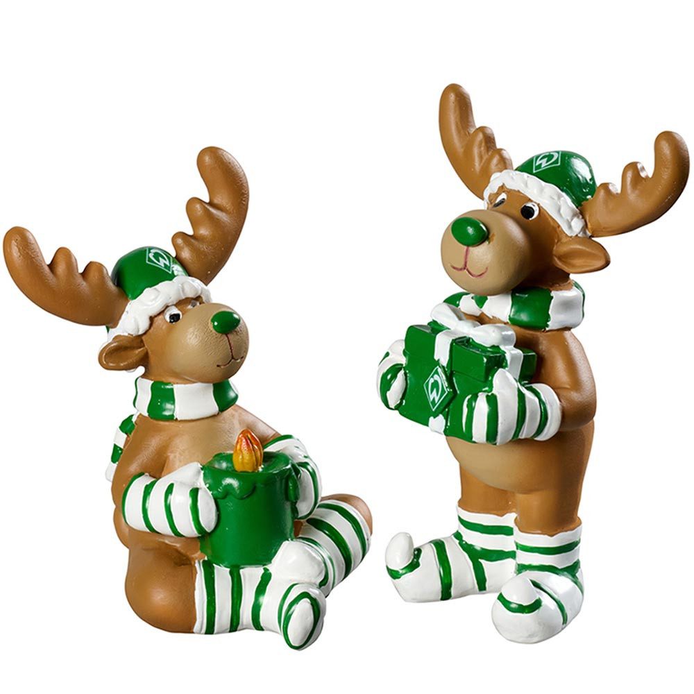 Werder Bremen Gartenzwerg SV Werder Bremen Weihnachts-Elche 2er-Set