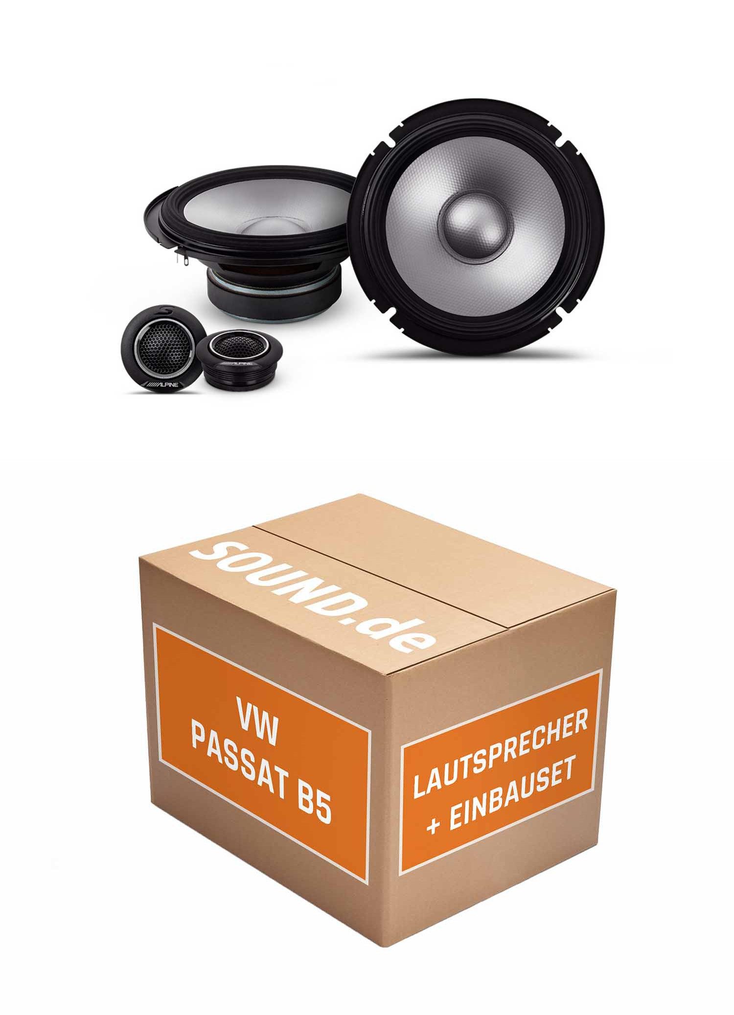 Lautsprecher Boxen Einbauset Alpine S2-S65C VW Passat B5 Auto-Lautsprecher