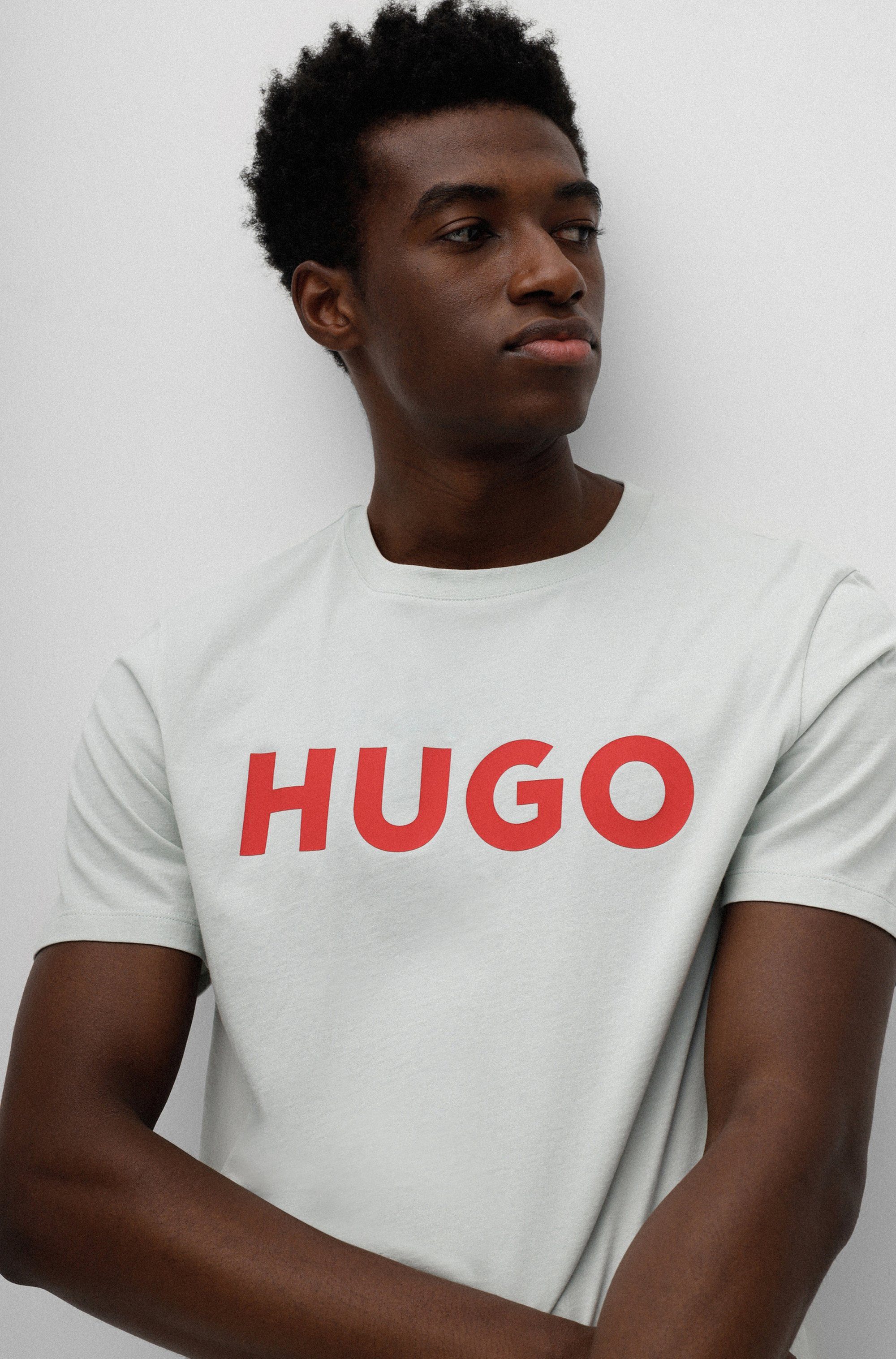 HUGO T-Shirt Dulivio Rundhalsausschnitt, Regular Fit, Must have Basic