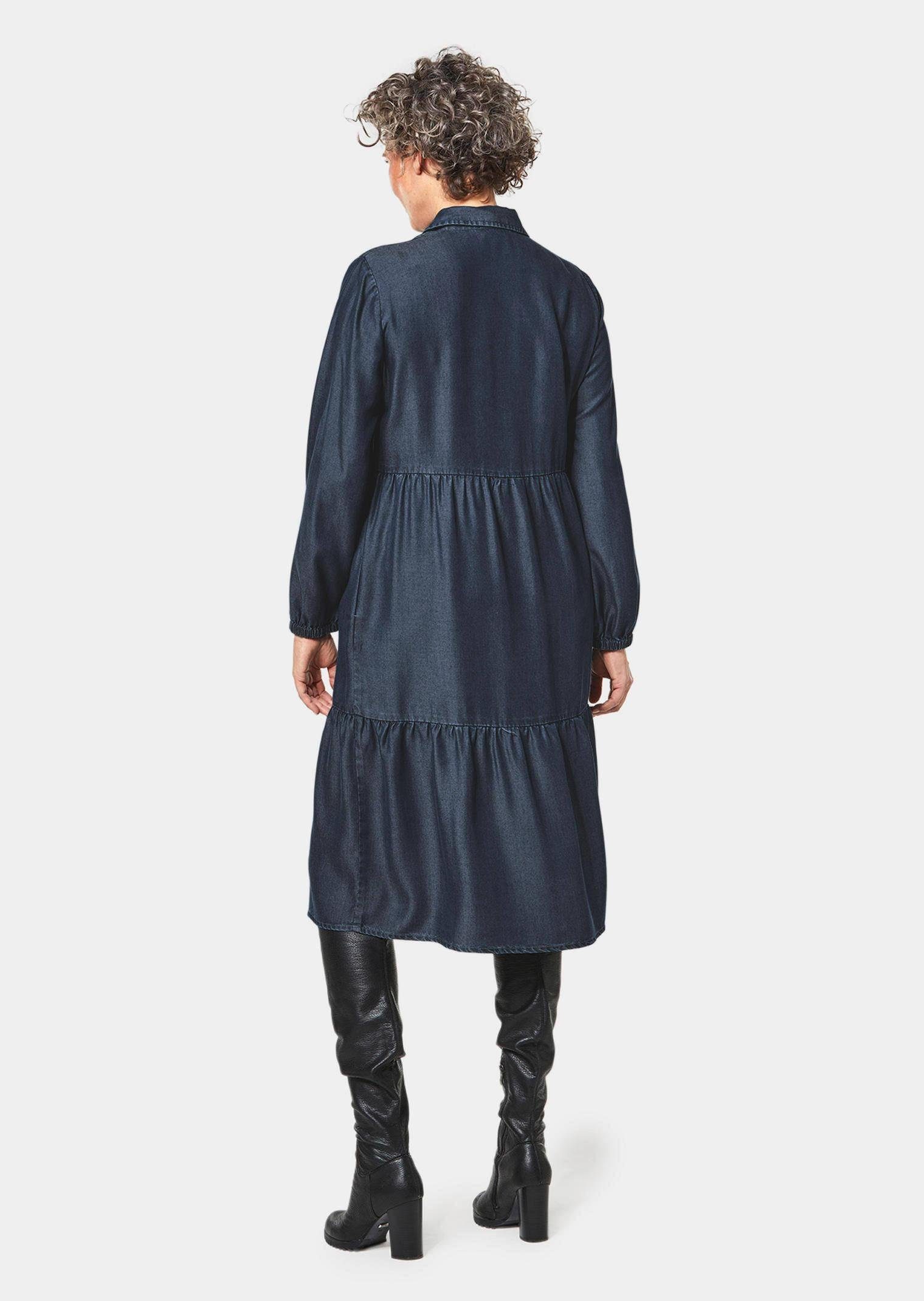 GOLDNER Blusenkleid Kurzgröße: Tencel-Kleid