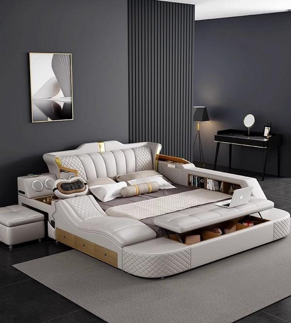 Xlmoebel Multimediabett Multifunktionsbett in modernem Design mit Sofa-Funktion (Bett), Hergestellt in Europa
