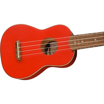 Fender Ukulele, Venice Soprano Ukulele Fiesta Red - Sopran Ukulele