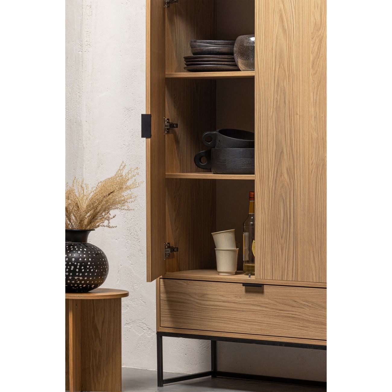 WOOOD Mehrzweckschrank Silas aus Kiefernholz, Natur
