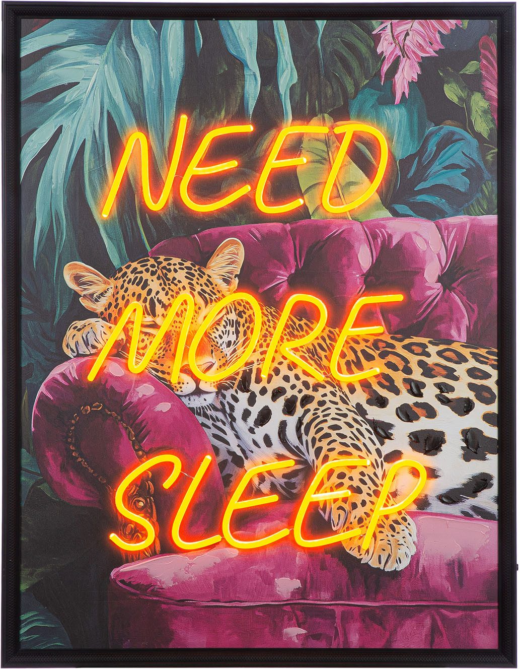 GILDE Holzbild Bild rechteckig Need more sleep, Tiere (1 St)