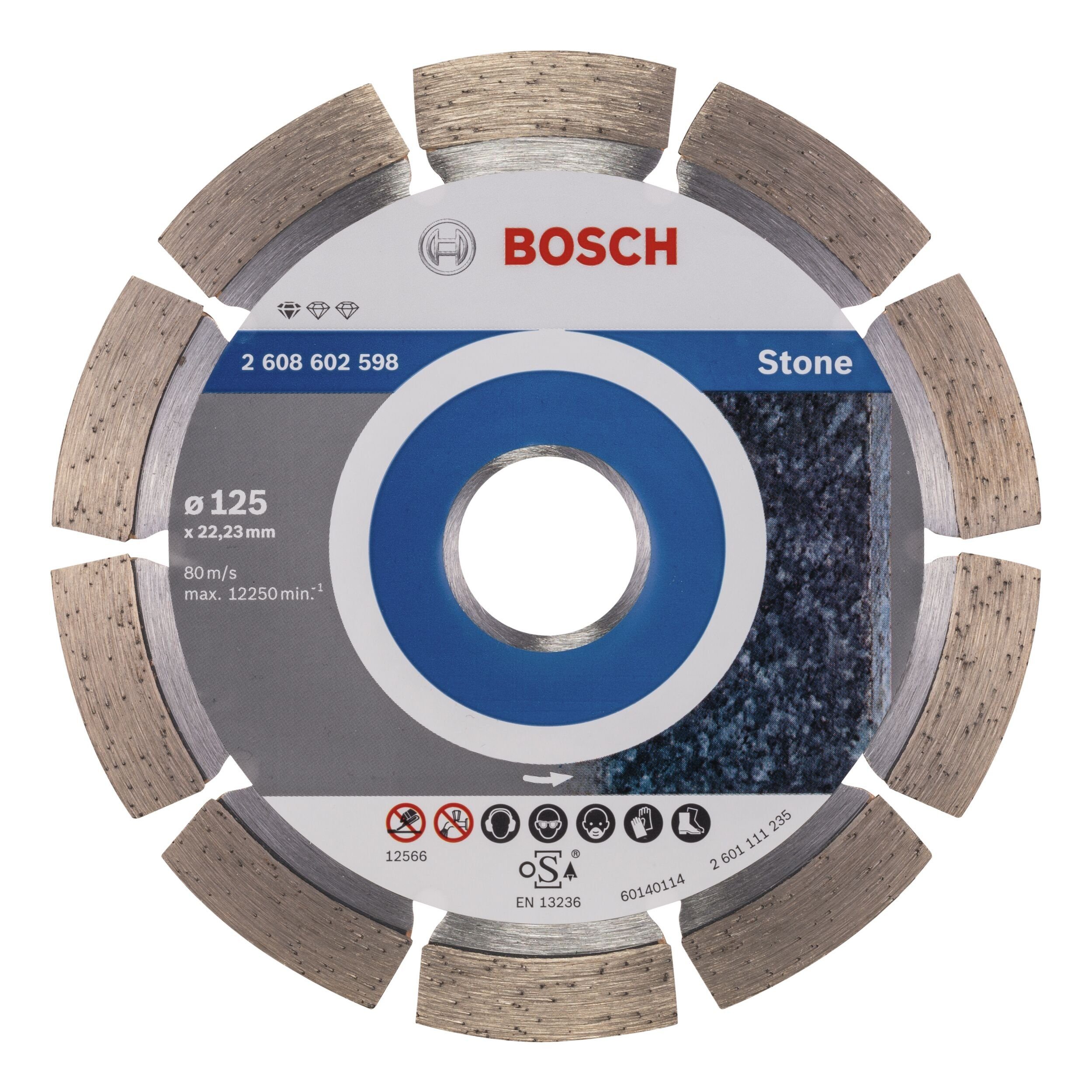 BOSCH Trennscheibe, Ø 125 mm, Standard for Stone Diamanttrennscheibe - 125 x 22,23 x 1,6 x 10 mm