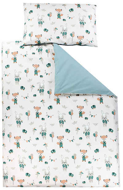 Babybettwäsche Kinder Bettwäsche Set Babybettwäsche Bettbezug Kissenbezug 2-tlg, TupTam