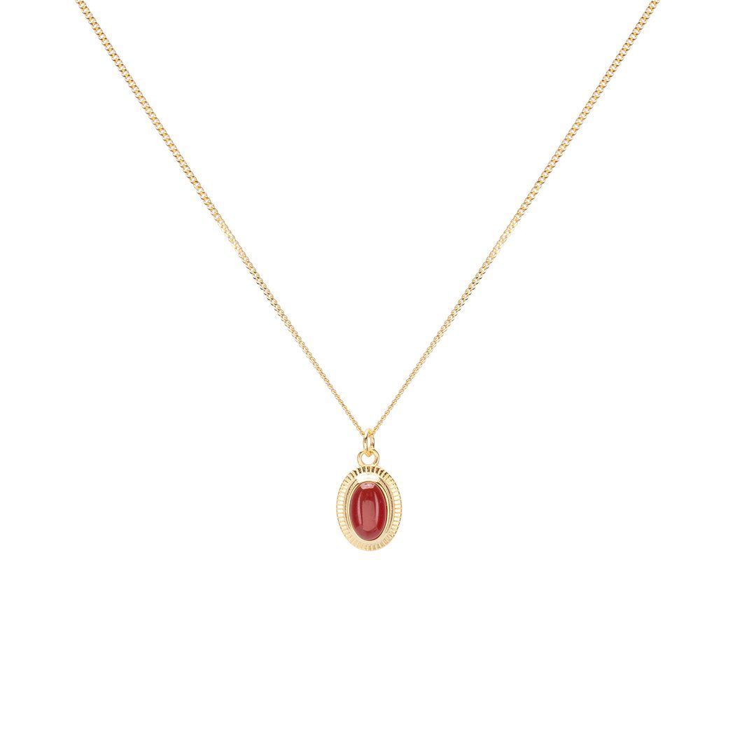 Silberkette roter Onyx