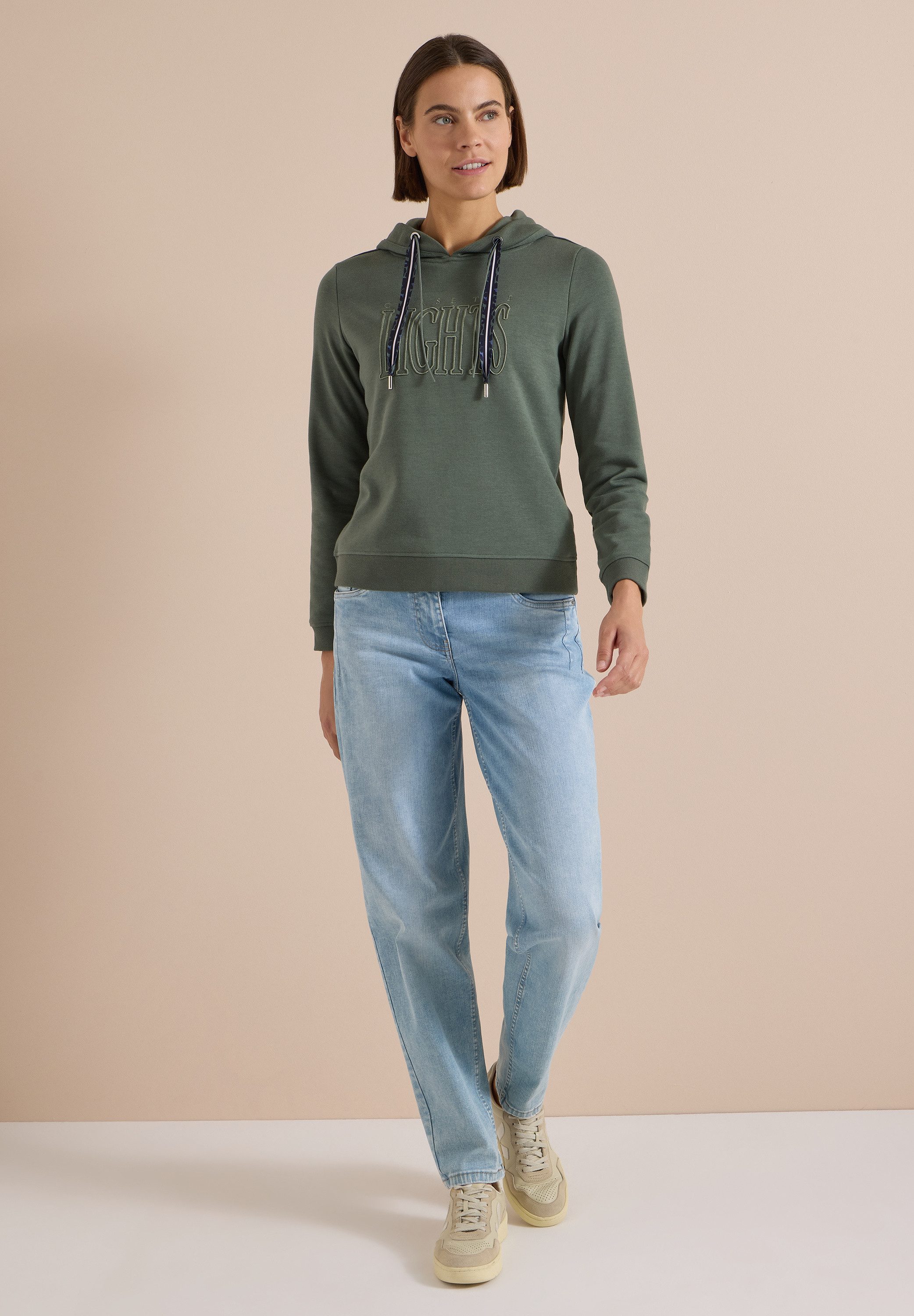 CECIL Sweatshirt mit Rippstrick