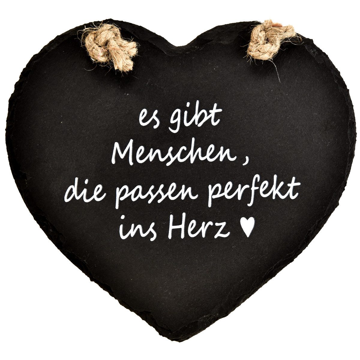 Florists Products Streudeko Romantisches Schieferherz mit Spruch zum Aufhängen für