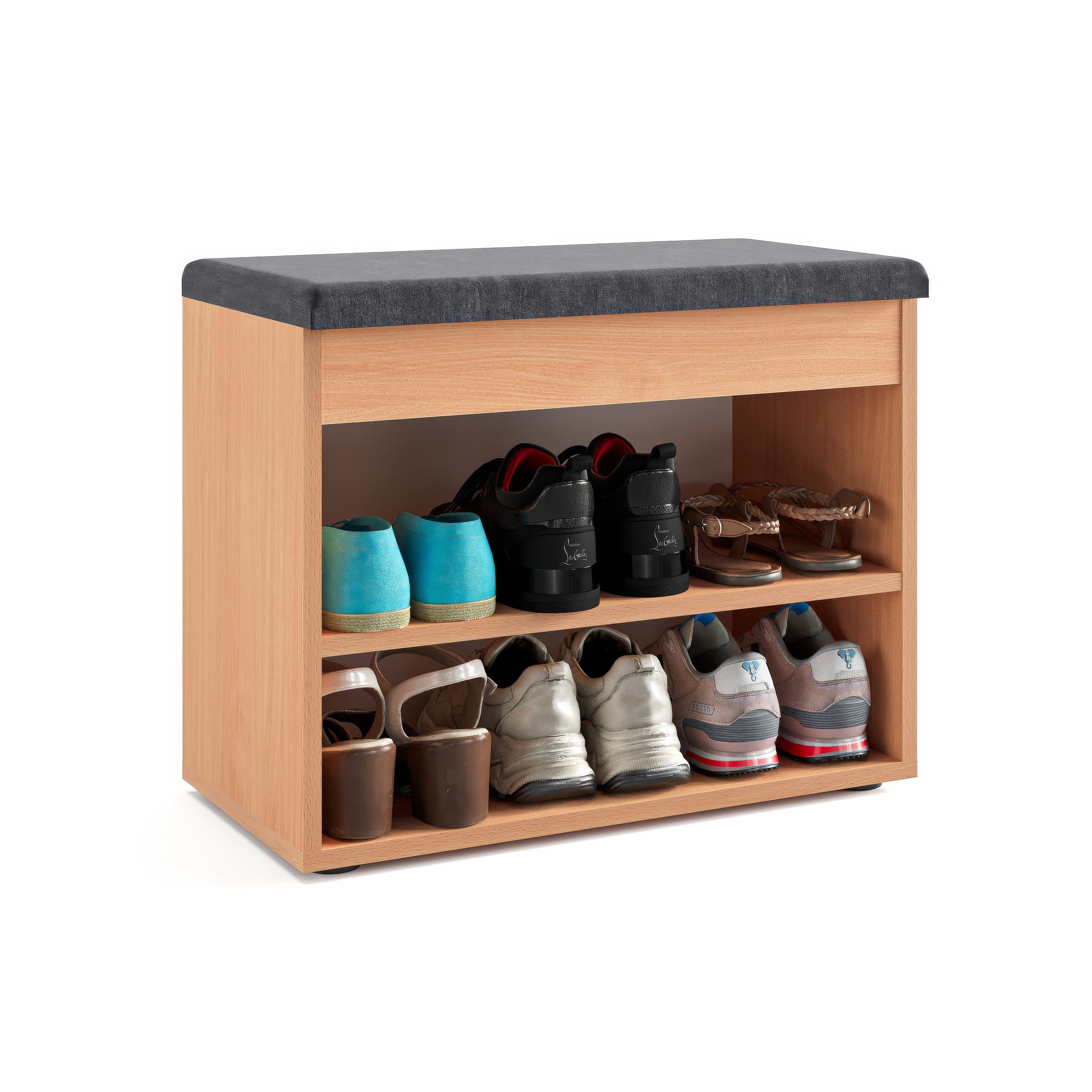 KOMTO Schuhschrank Schuhbank mit Sitzfläche Schuhregal günstig online kaufen