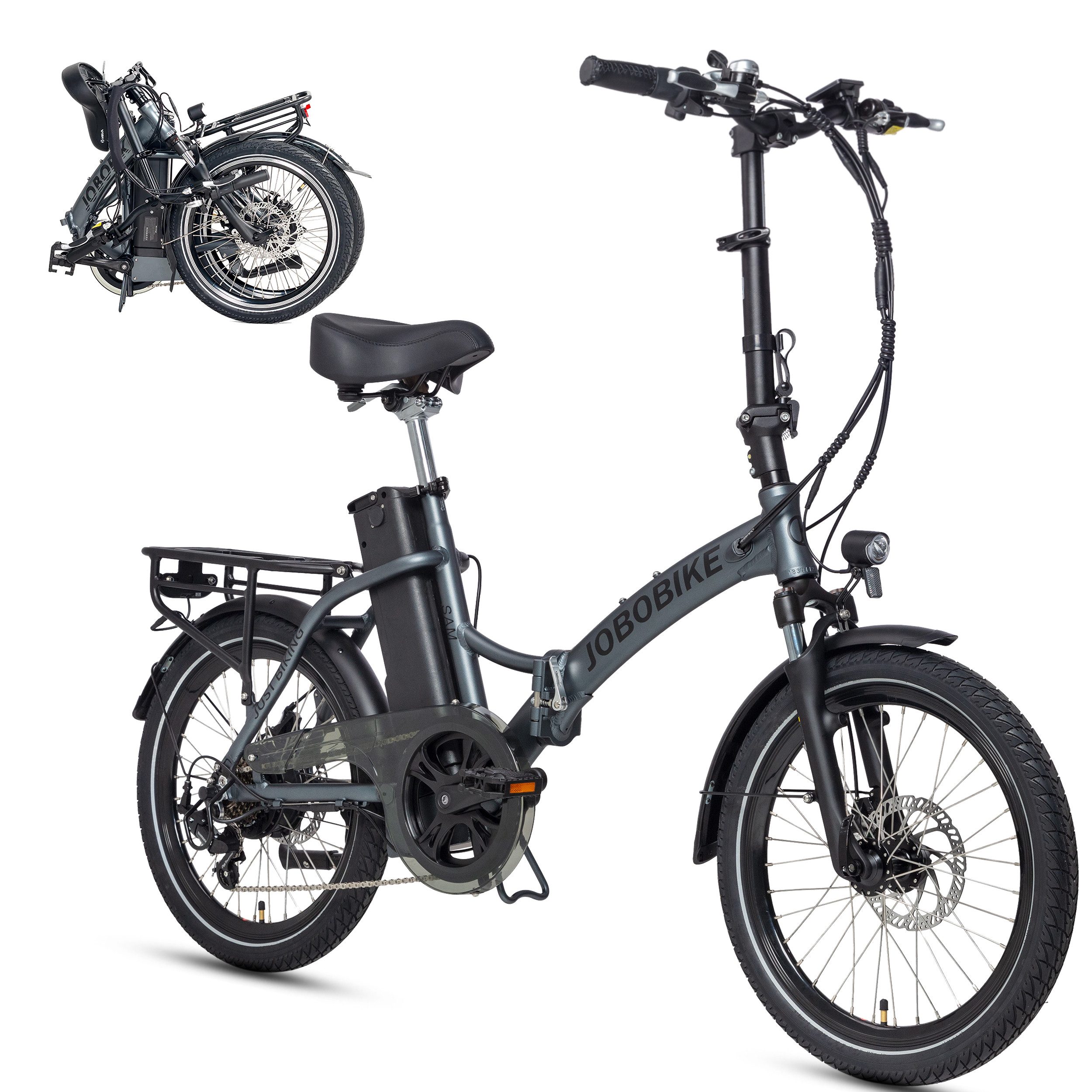 E-Bike Klapprad 20'' Faltrad, Citybike, Pedelec, 468Wh, für Damen Herren, 60-110km