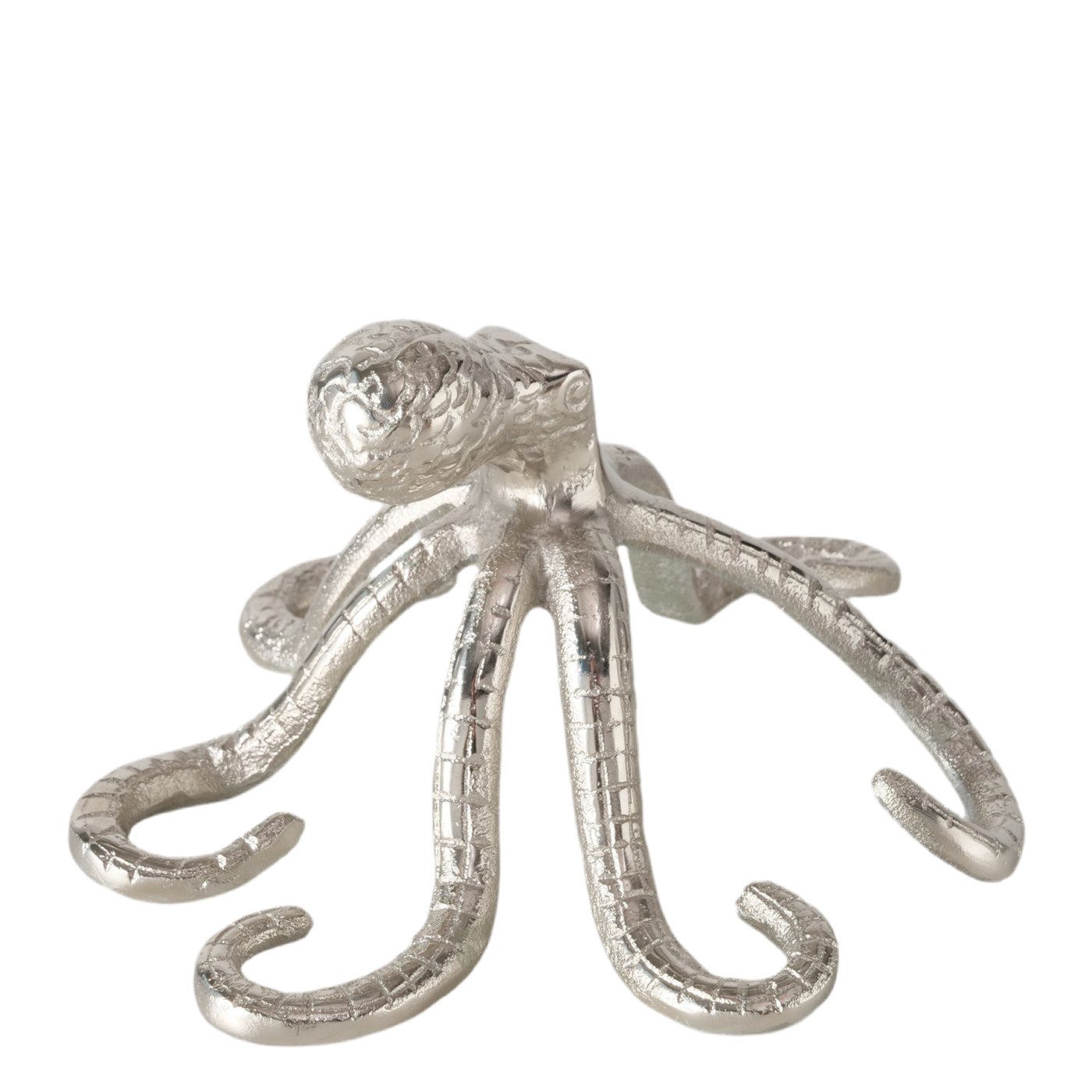 MF Dekofigur Dekofigur Octopus Silber Glänzend aus Aluminium (1 St) – Bild 4 von 5