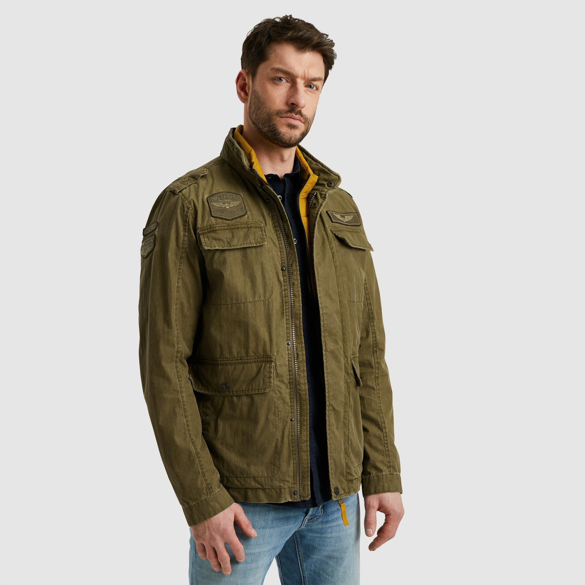 PME LEGEND Canvasjacke mit aufgesetzten 2- günstig online kaufen