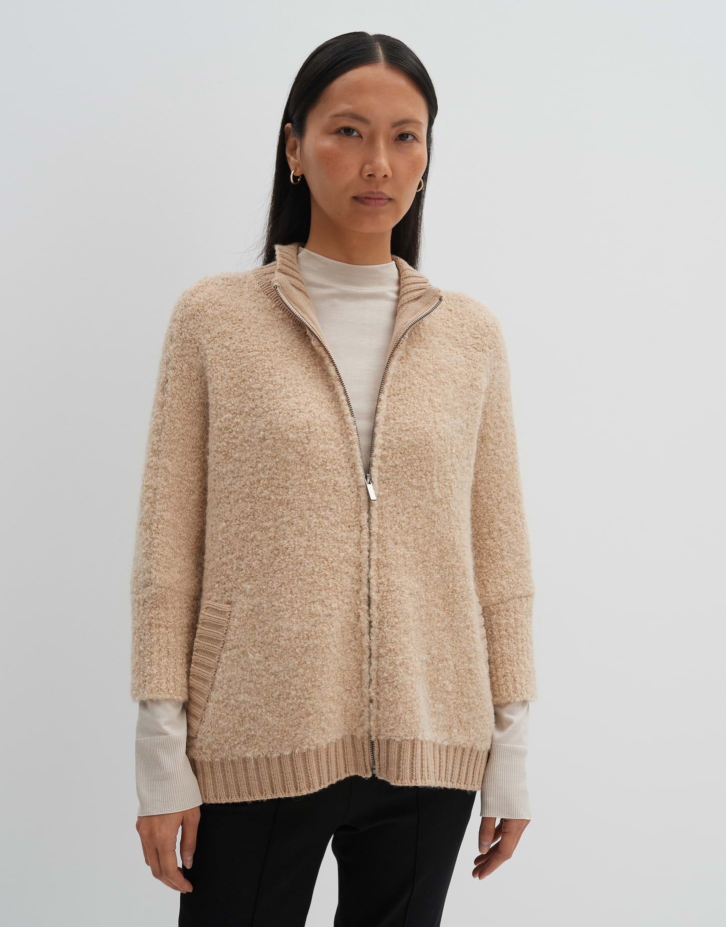 Strickjacke Oversize Strickjacke TOUCLEE DETAIL mit Wolle