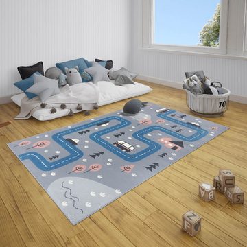 Kinderteppich Kinderteppich Kurzflor Dream Street Grau Blau, HANSE Home, rechteckig, Höhe: 9 mm