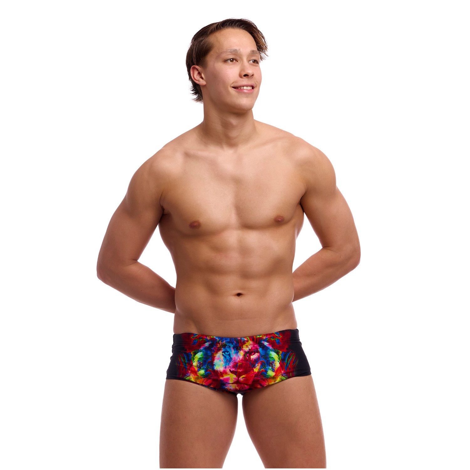 Funky Trunks Badehose Pride Alive Sidewinder Trunk chlorbeständig schnelltrocknend