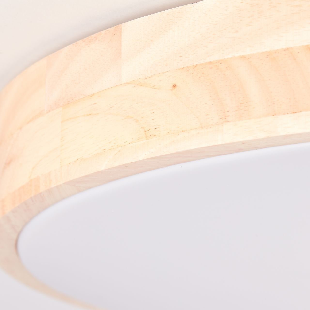 Brilliant Deckenleuchte Slimline, CCT - über Fernbedienung, Dimmfunktion, Memoryfunktion, Nachtlichtfunktion, Timerfunktion, LED fest integriert, Farbwechsler, LED Wand- und Deckenlampe 49cm holz hell/weiß
