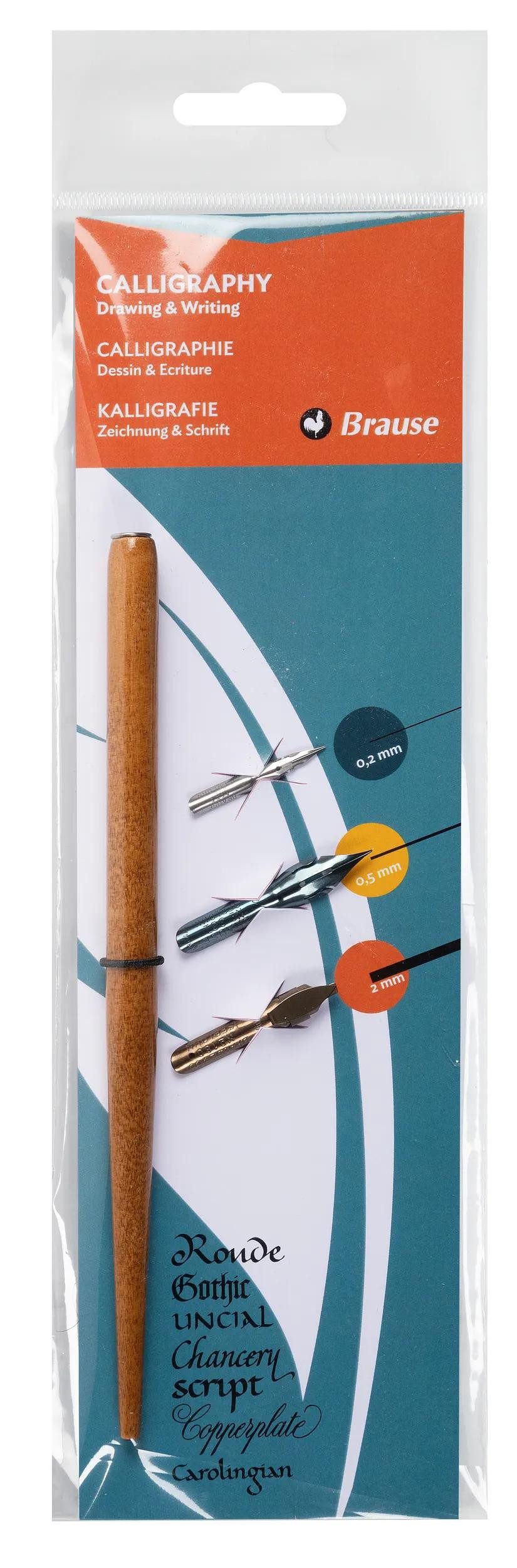 Brause Füllfederhalter 5x Kalligrafieset, Schreiben, Zeichnen 16003B, BRAUSE