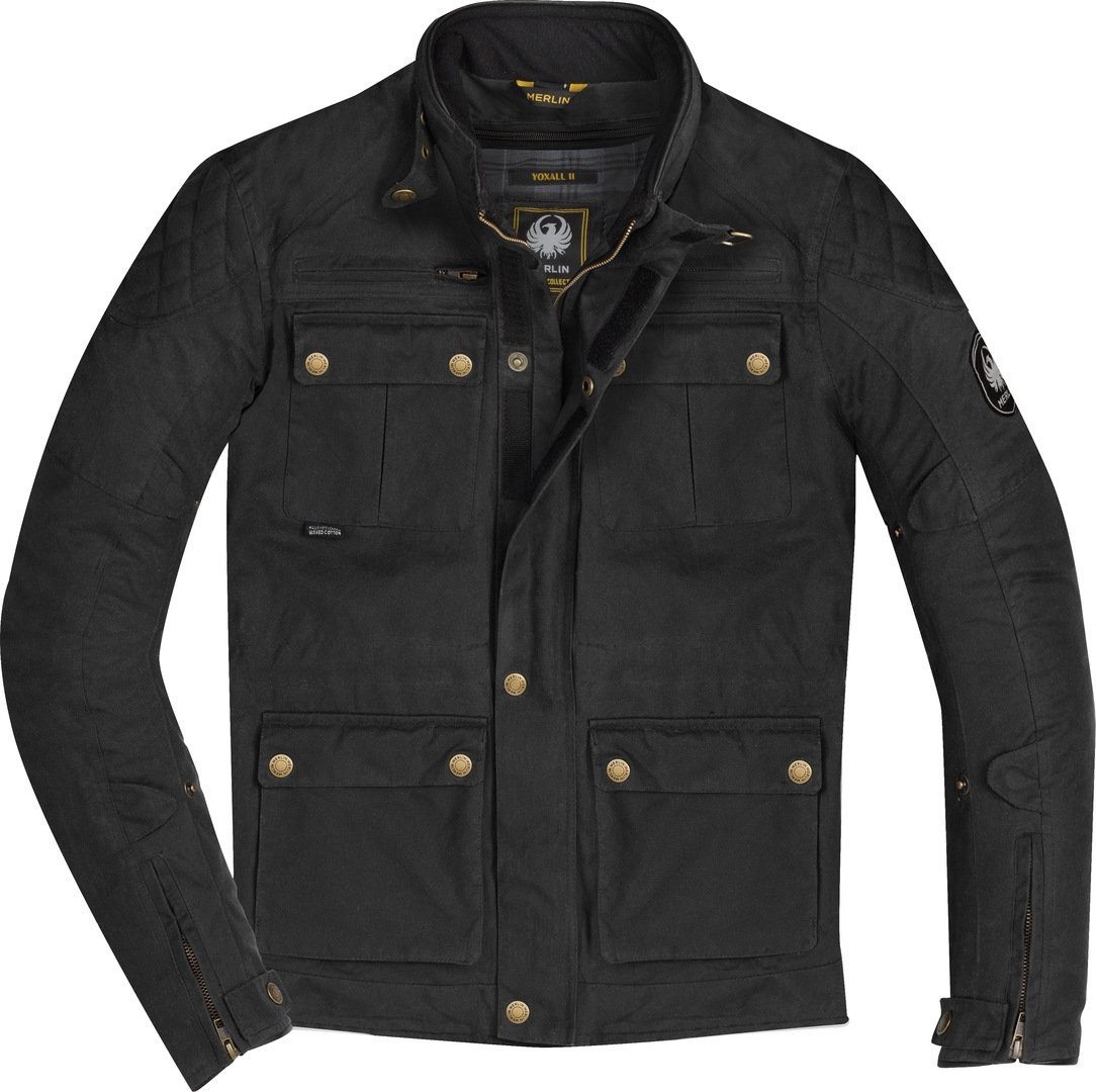 Merlin Motorradjacke Yoxall II Motorrad Wachsjacke herausnehmbares Innenfutter,wasserdicht