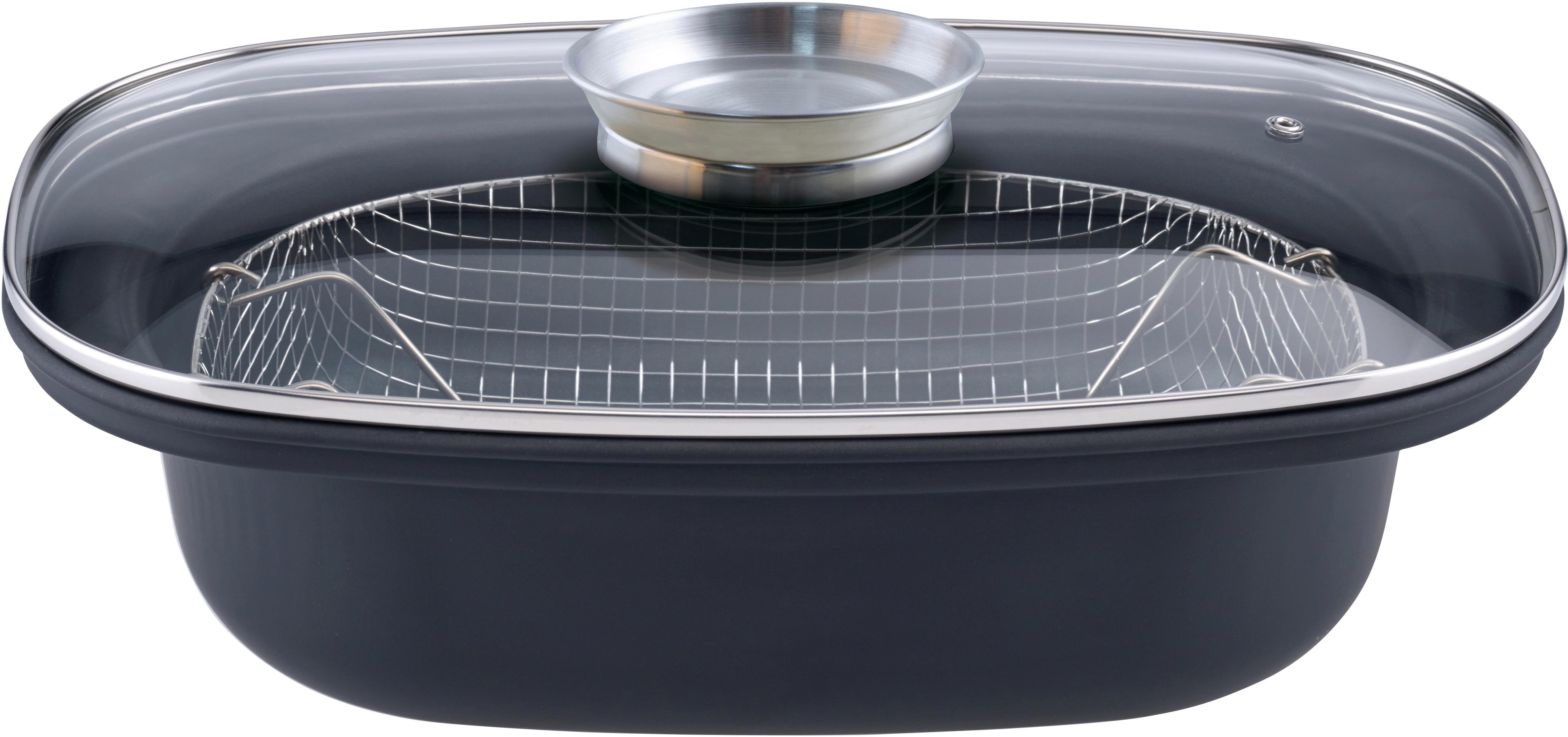 GSW Кастрюли жаровни, Carbonstahl (1-tlg), mit Einsatz, Induktion, 4 Liter