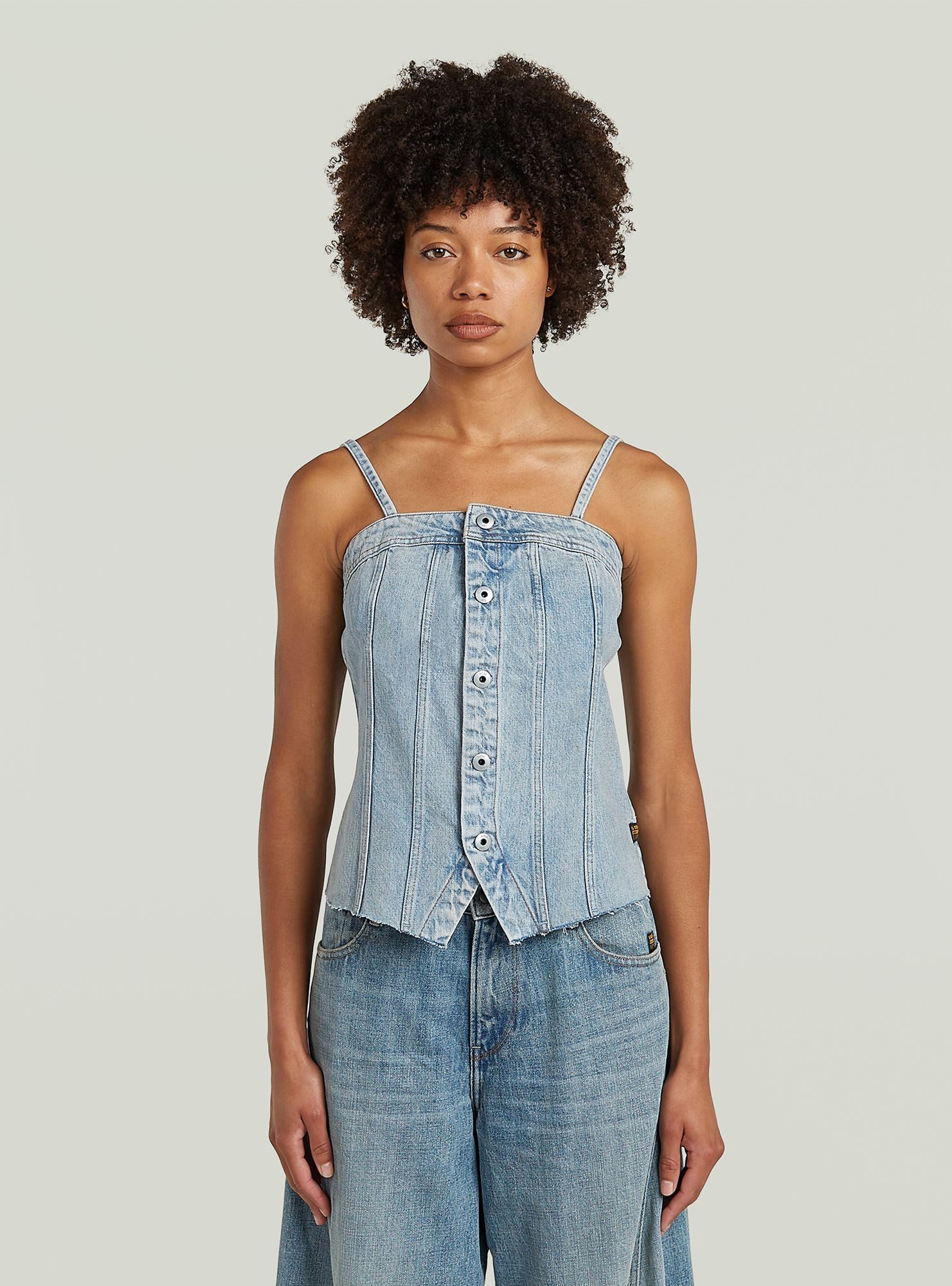 G-STAR T-Shirt Kick Bustier Top