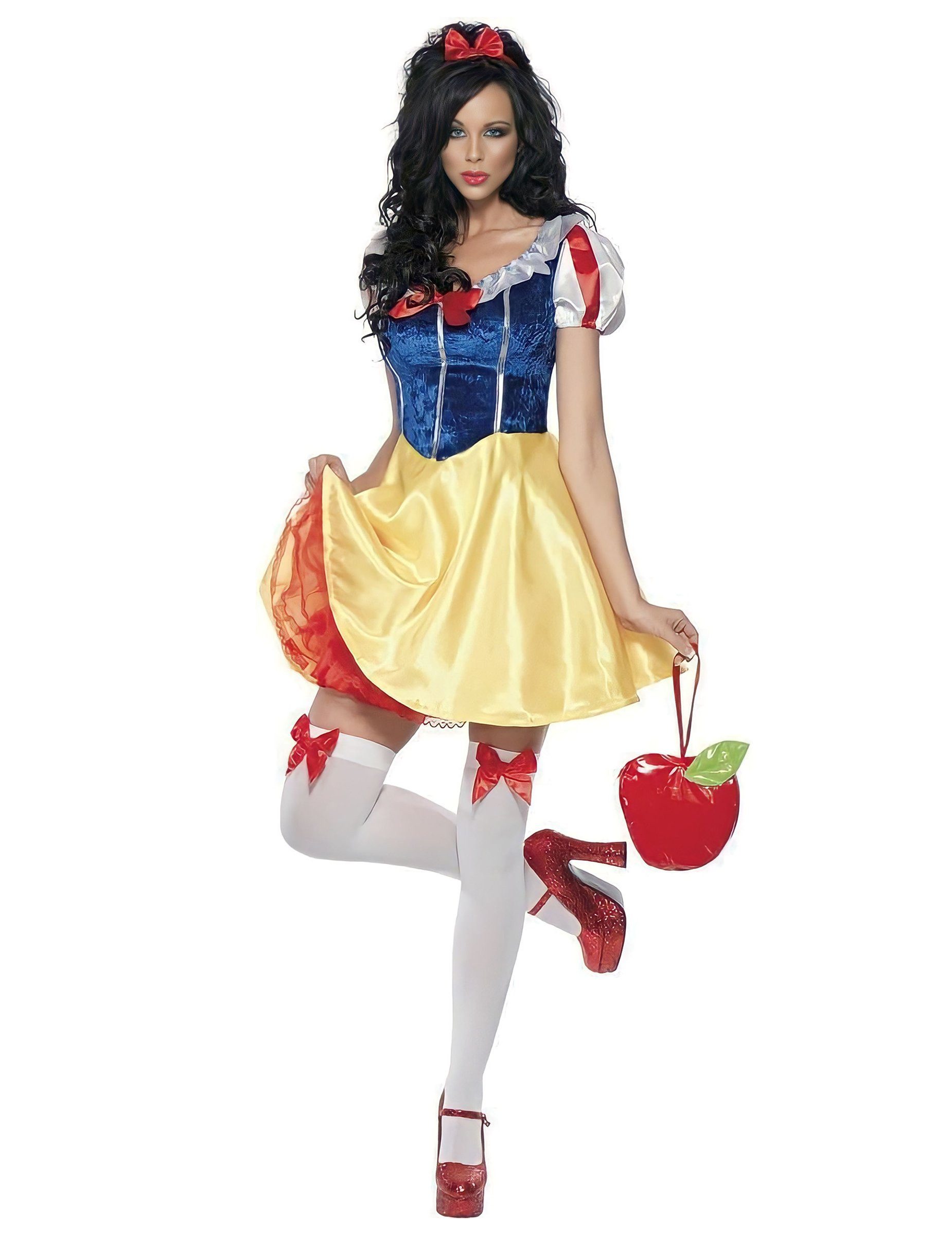 Kostüm Märchen-Prinzessin Damenkostüm blau-gelb-rot