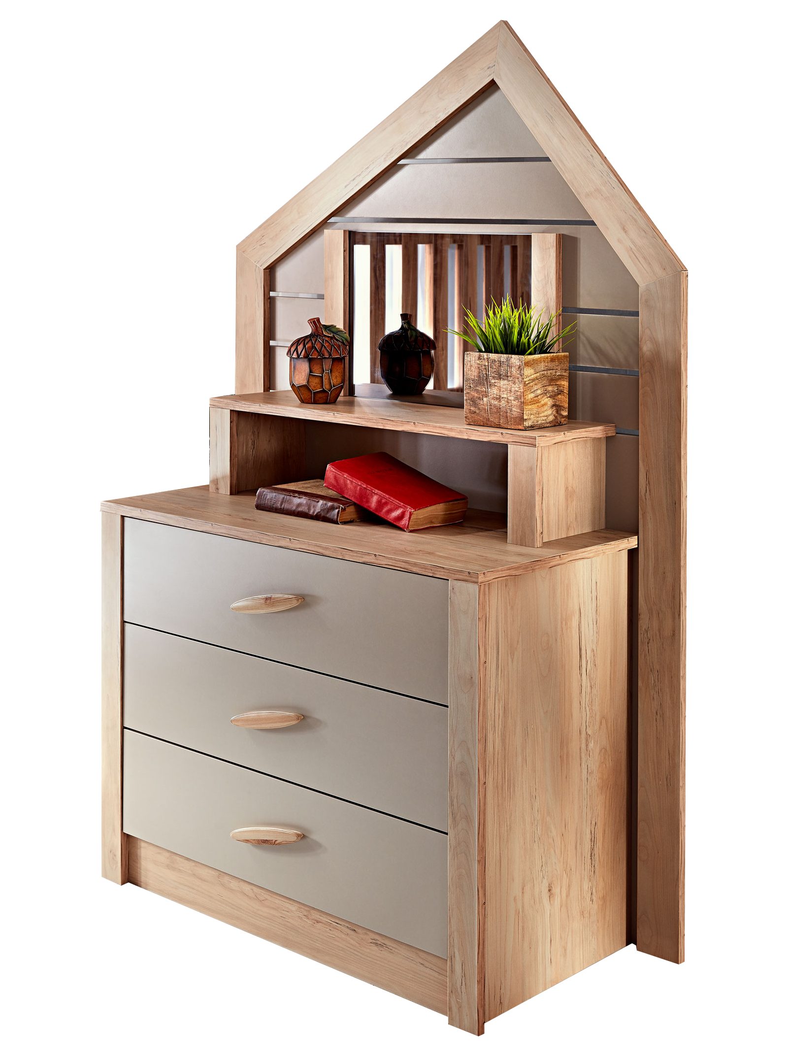 Möbel-Zeit Kommode Kinderkommode mit Spiegel My House