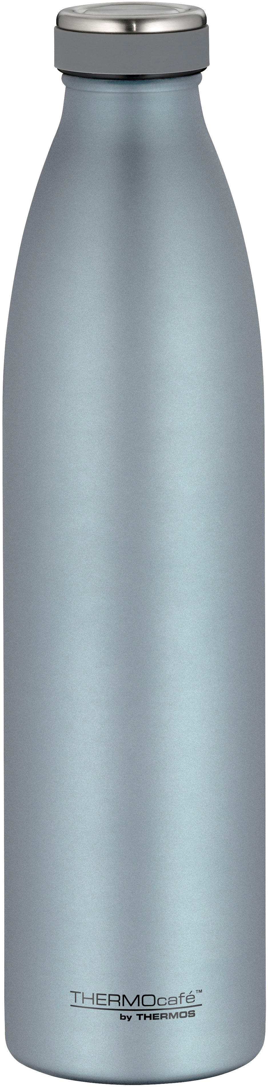 THERMOcafé Isolierflasche TC BOTTLE, aus doppelwandigem Edelstahl, spülmaschinenfest, gummierter Drehverschluss, absolut dicht bei Kohlensäure
