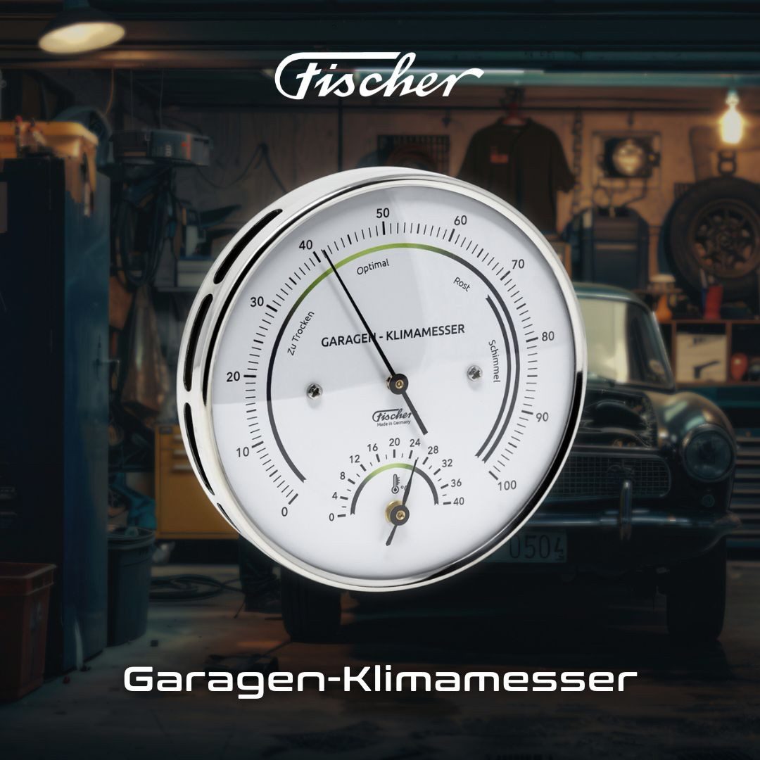 Fischer Klimamesser Fischer 122.01HT-Garage Klimamesser Hygrothermometer Made in Germany