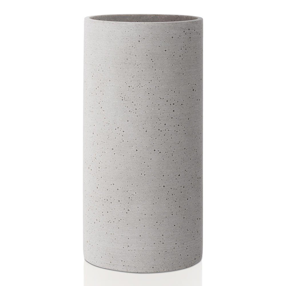 Dekovase COLUNA Vase M Dekovase Blumenvase Zylindervase Polyresin hellgrau 24